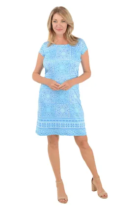 Versatile Comfort Wear Mood Edge Gingham Bandana Cap Sleeve Dress