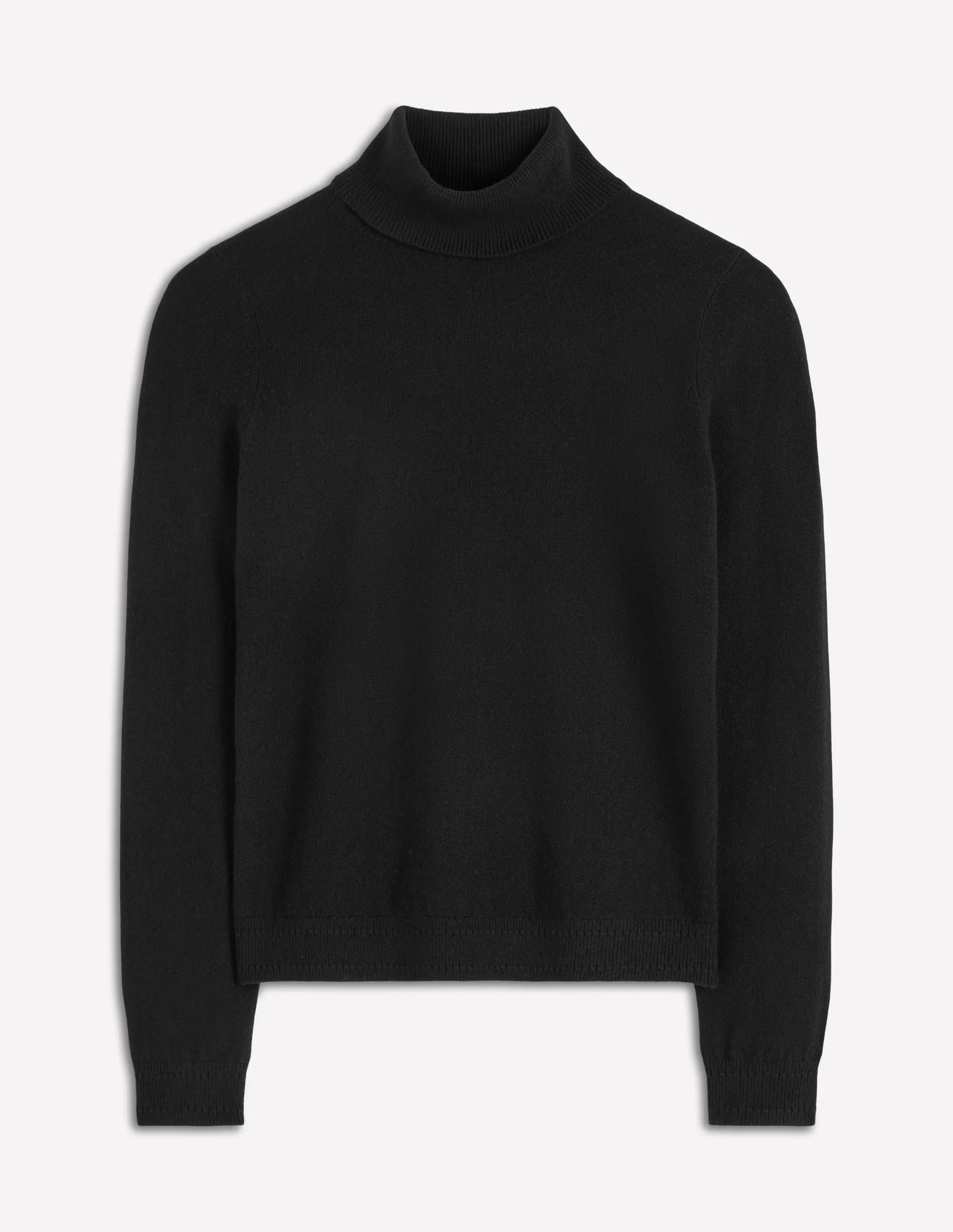 Warm Essentials Cold Weather Eva Cashmere Roll Neck Jumper-Black