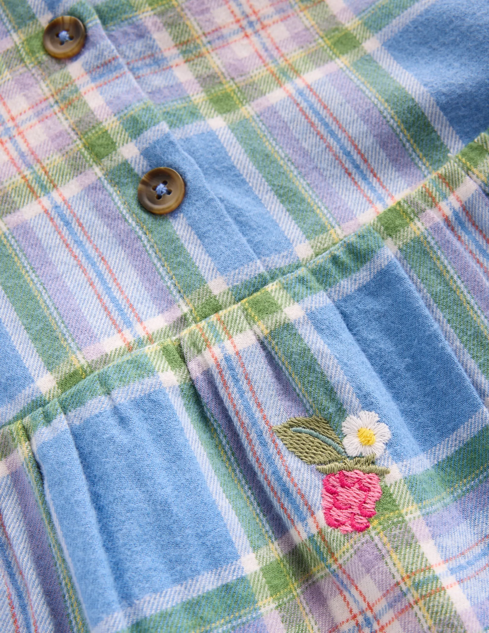 Bright Mood Minna Collared Woven Dress-Peacock Plume Blue Check