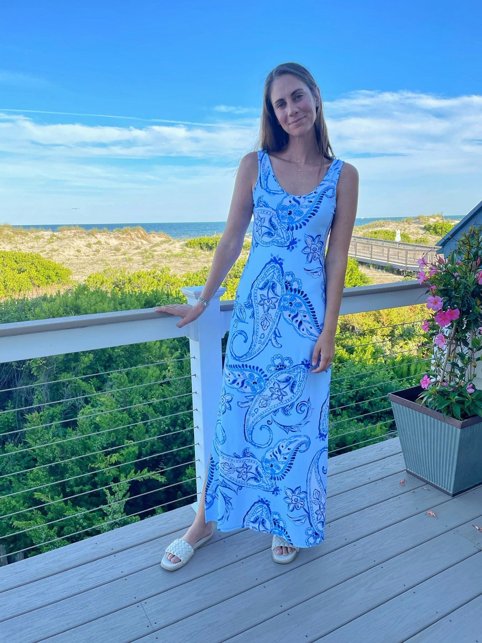 wrap waist Maui Maxi Dress Oversized Paisley