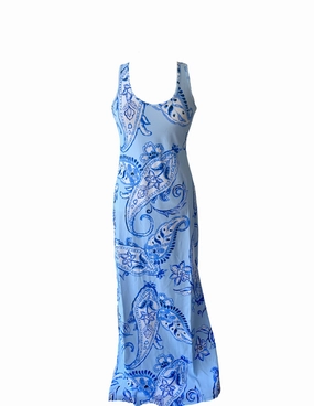 Maui Maxi Dress Oversized Paisley Texture Mood Chic and Stylish