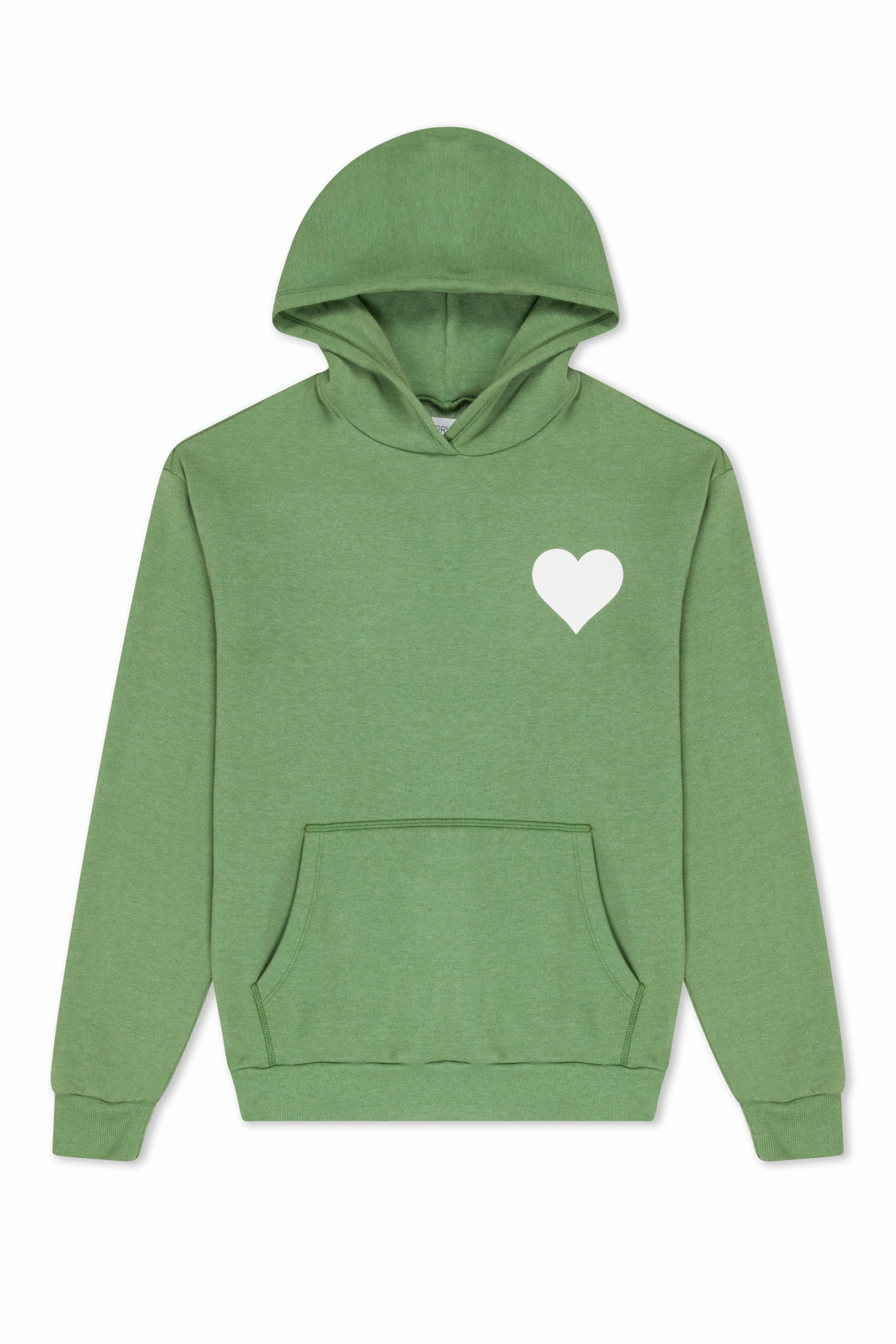 Fern Heart Hoodie Layered Neckline Details Minimalist Cuff