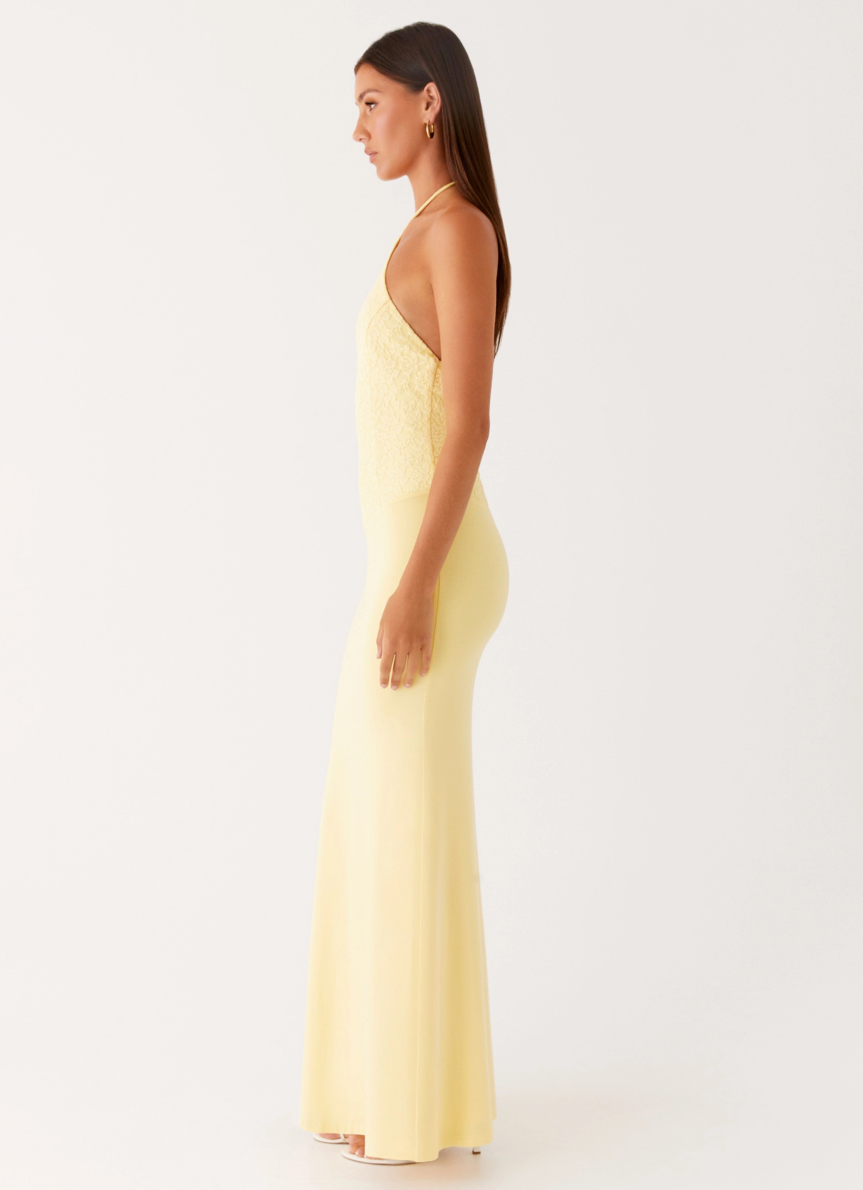 Fiesta Halter Maxi Dress - Sunny Yellow