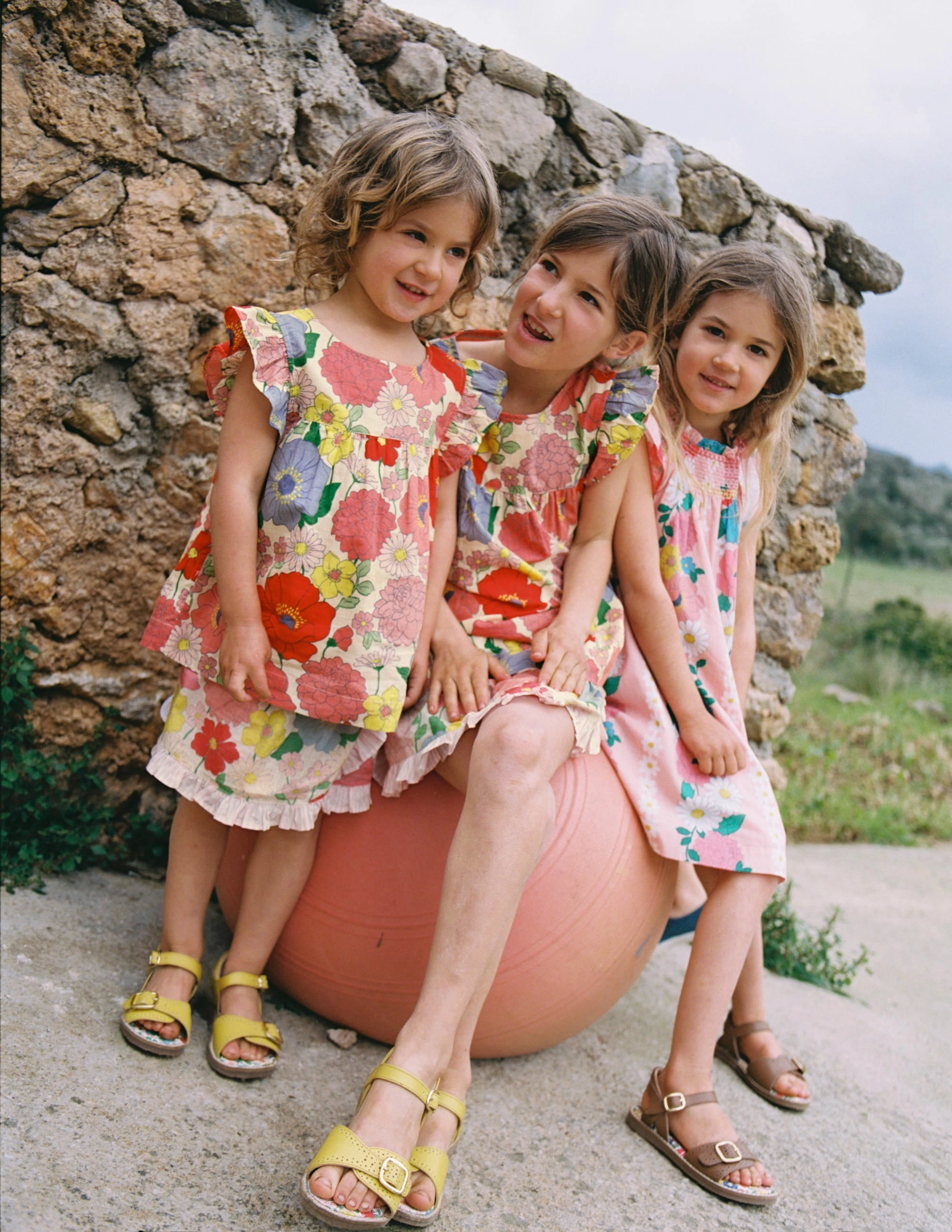 Quick Wear Plus size option Wrap Frill Skort-Multi Summer Garden