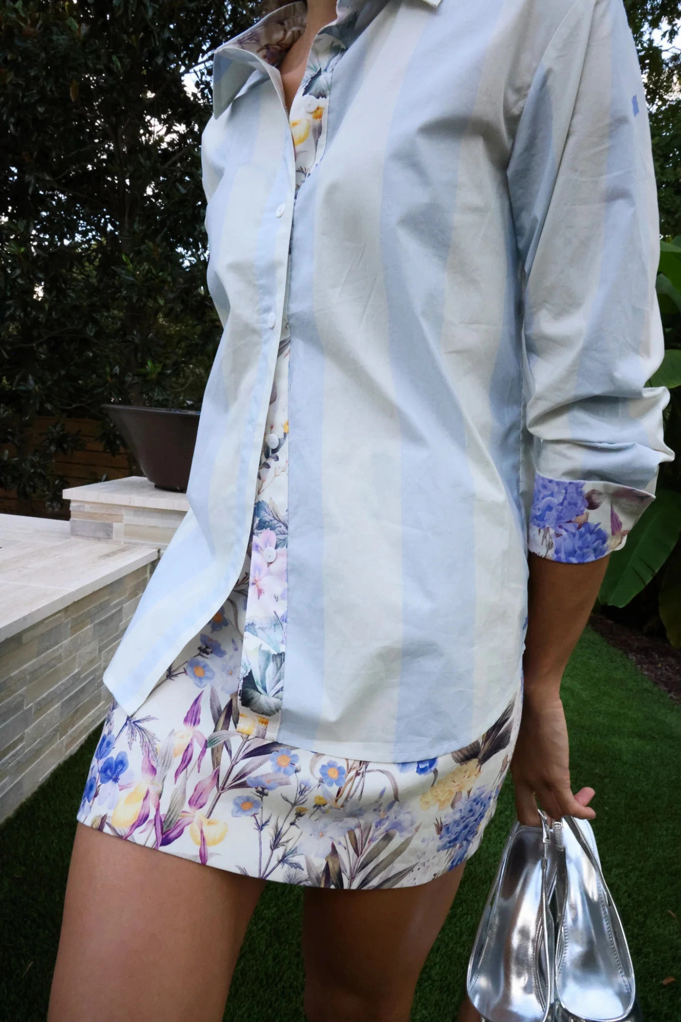 CLAUDIA LINEN SKIRT Shopping Trip Wrap Front