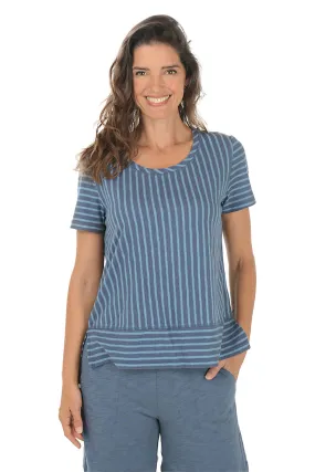 AbrasionResistant Surface FadeResistant Coating Santa Barbara Striped High-Low Tee