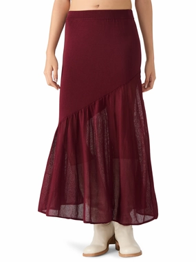 Aneira Skirt in Wine Natural Mood Non Irritating Edges