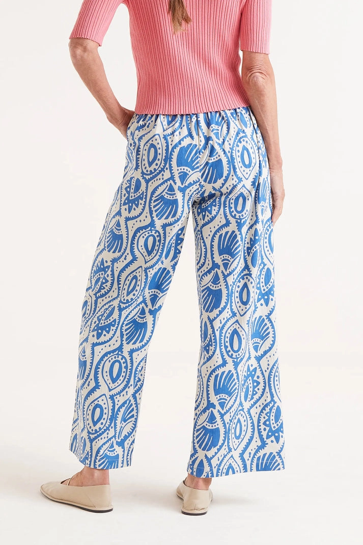 Aquaria Print Pant in Blue Lightweight Breathable Layer