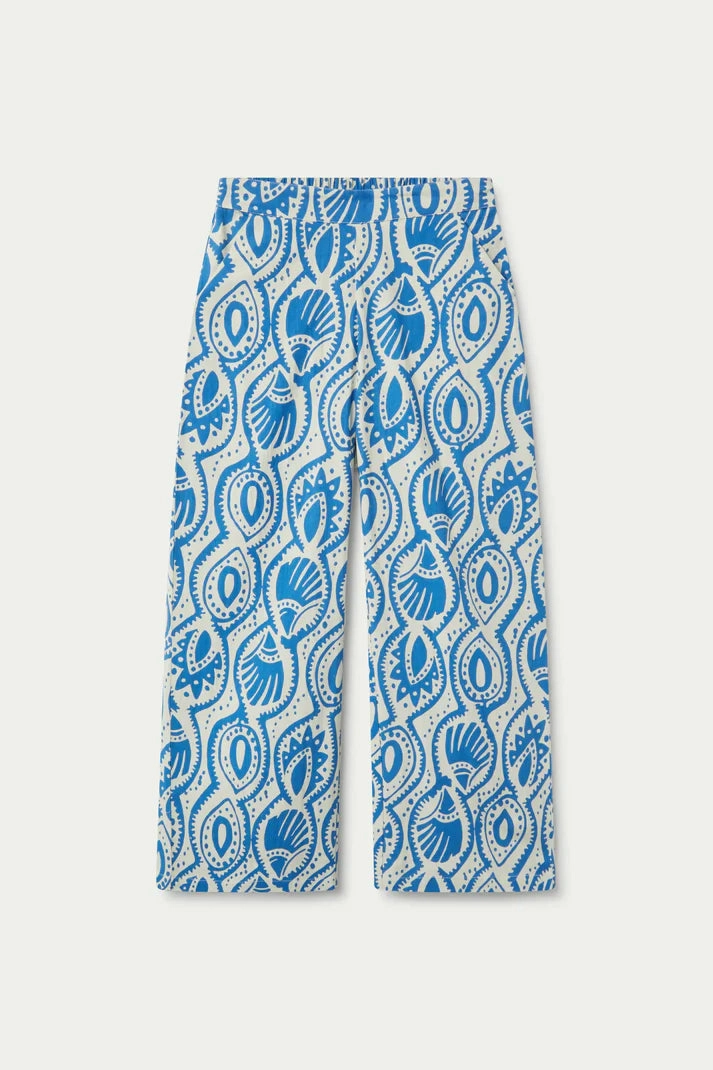 Street Inspired Aquaria Print Pant in Blue