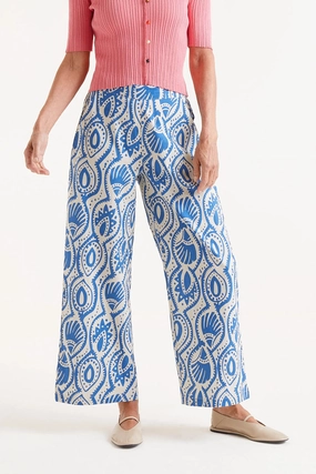 Effortless Wear Aquaria Print Pant in Blue