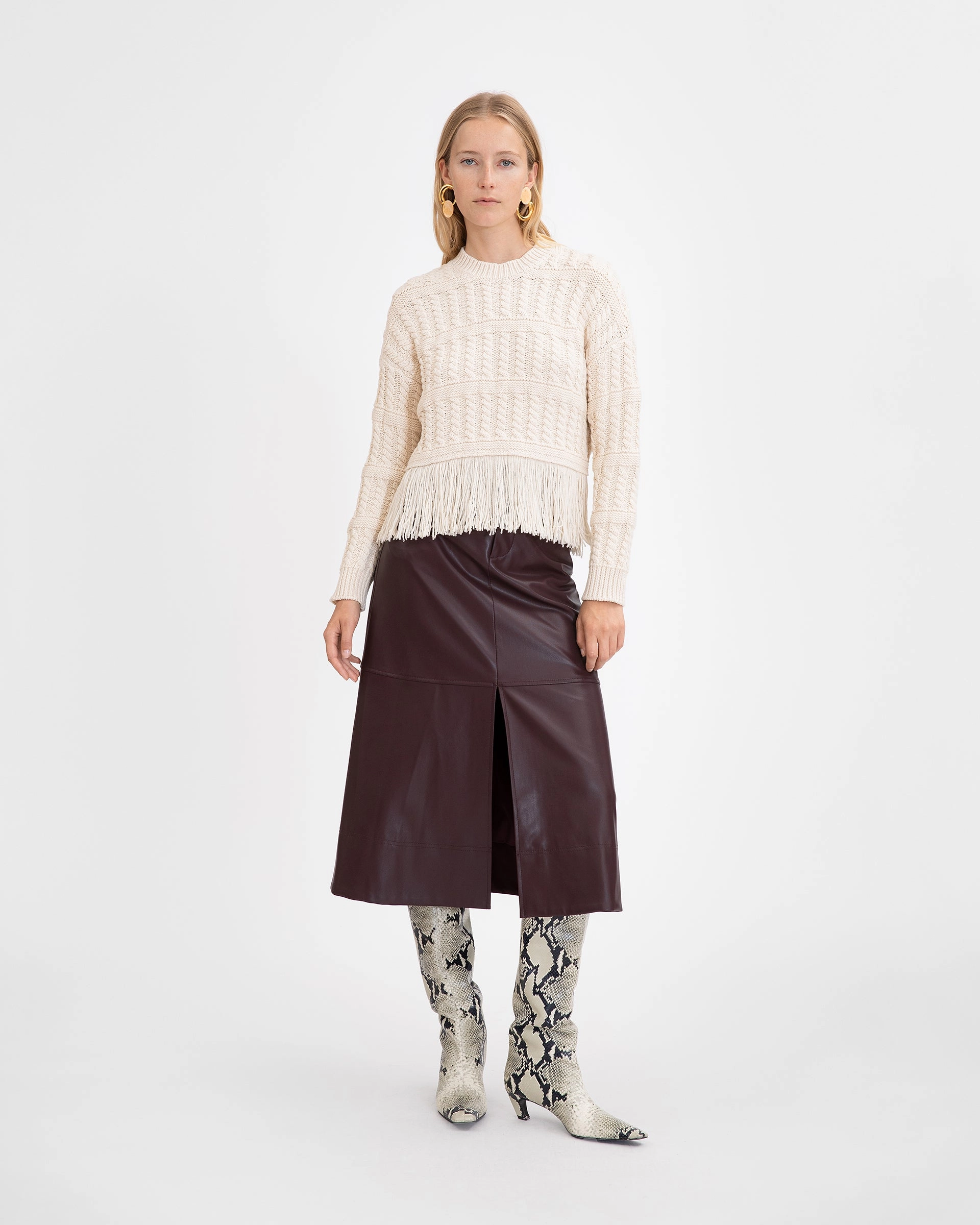 Curved Waistline Relaxed Wearable Hudie Skirt