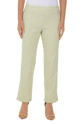 Sage Stripe Flared Ankle Pant Chilly Day Ready