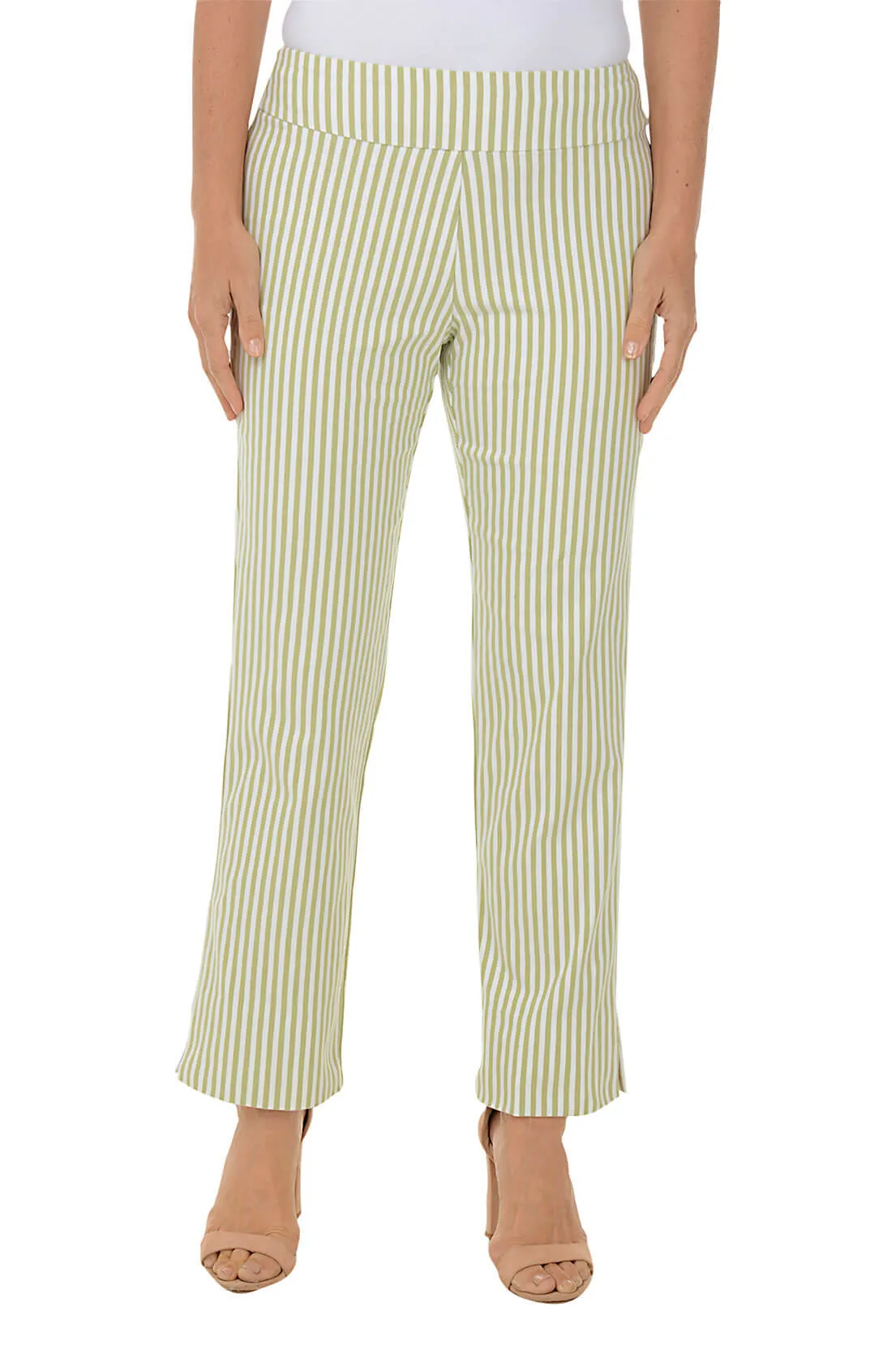 CompressionSupport Sage Stripe Flared Ankle Pant