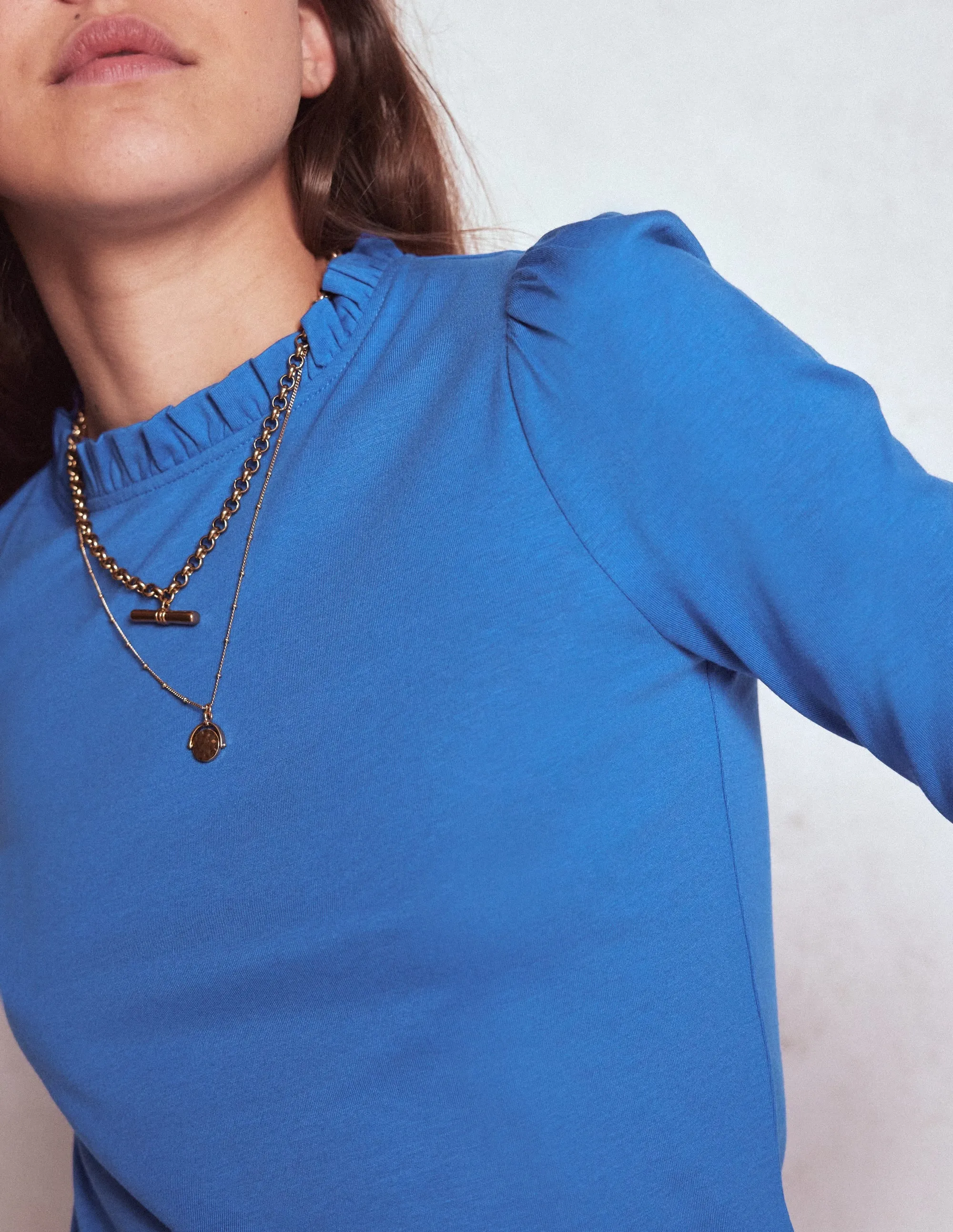 Supersoft Frill Detail Top-Meadow Spring ZeroWaste Pattern Breathable Construction