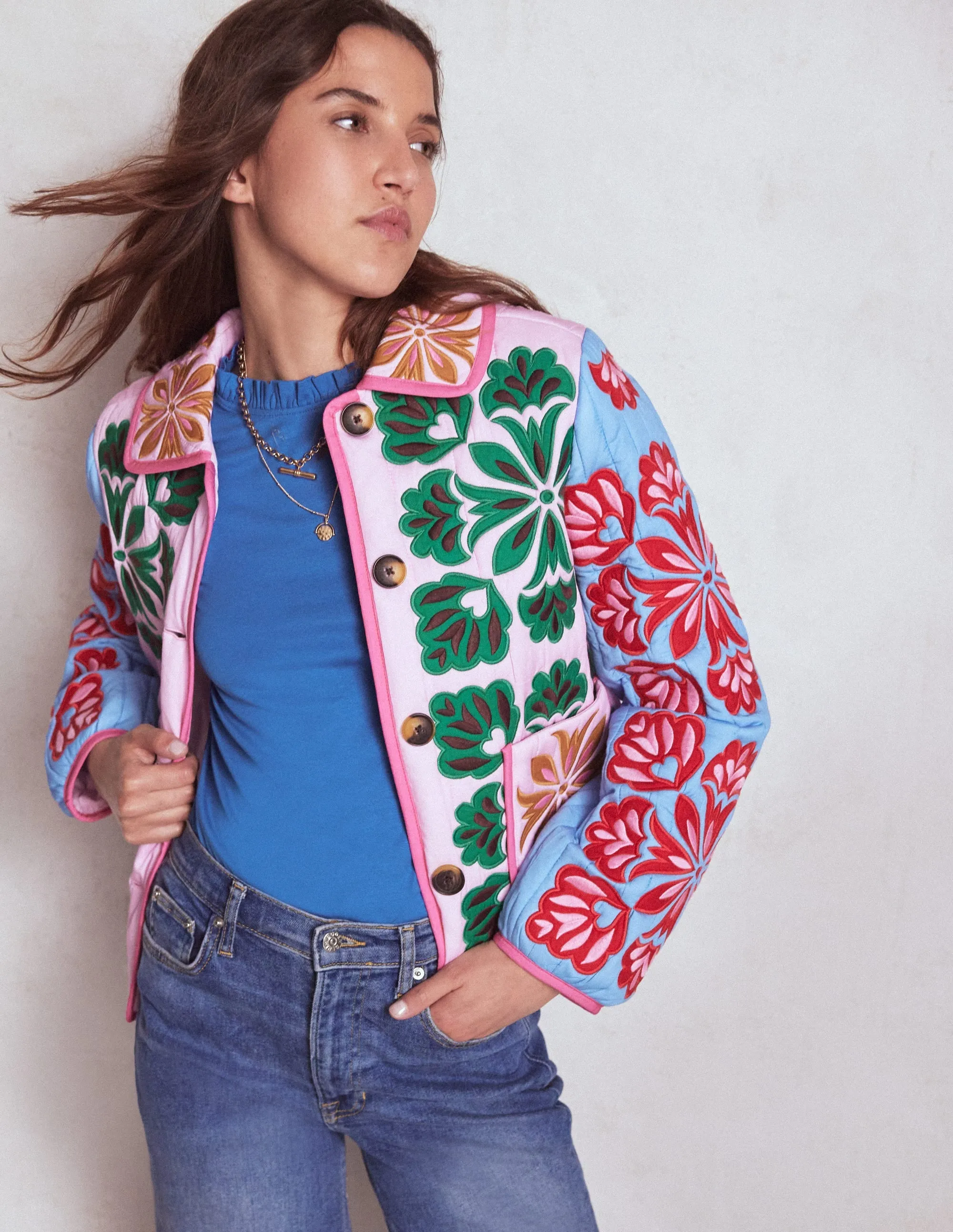 Supersoft Frill Detail Top-Meadow Spring Cool Weather