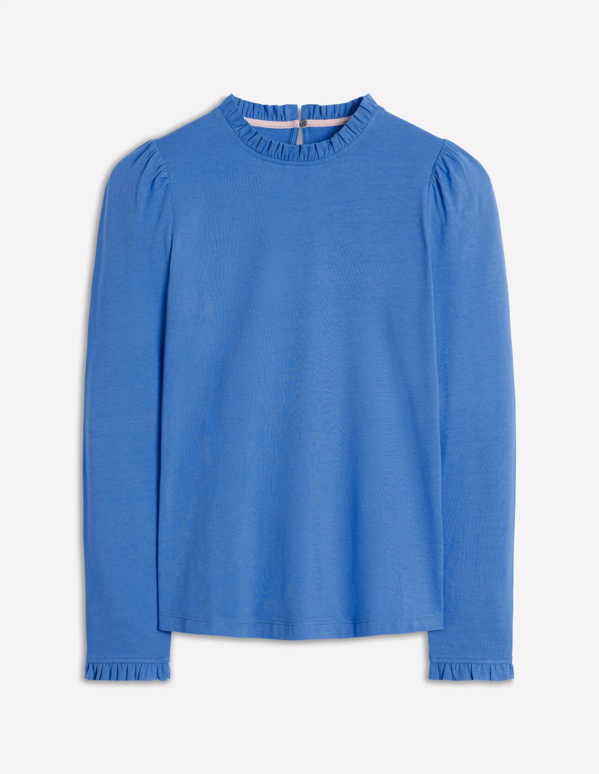 Bamboo Fiber Fabric Oversized Silhouette Supersoft Frill Detail Top-Meadow Spring