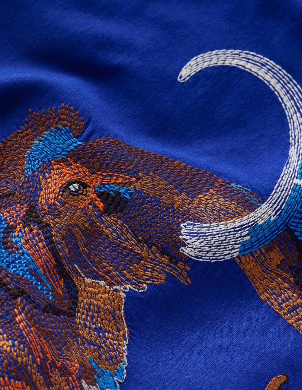 Longsleeve Superstitch T-shirt-Sapphire Blue Mammoth AntiStatic Weave