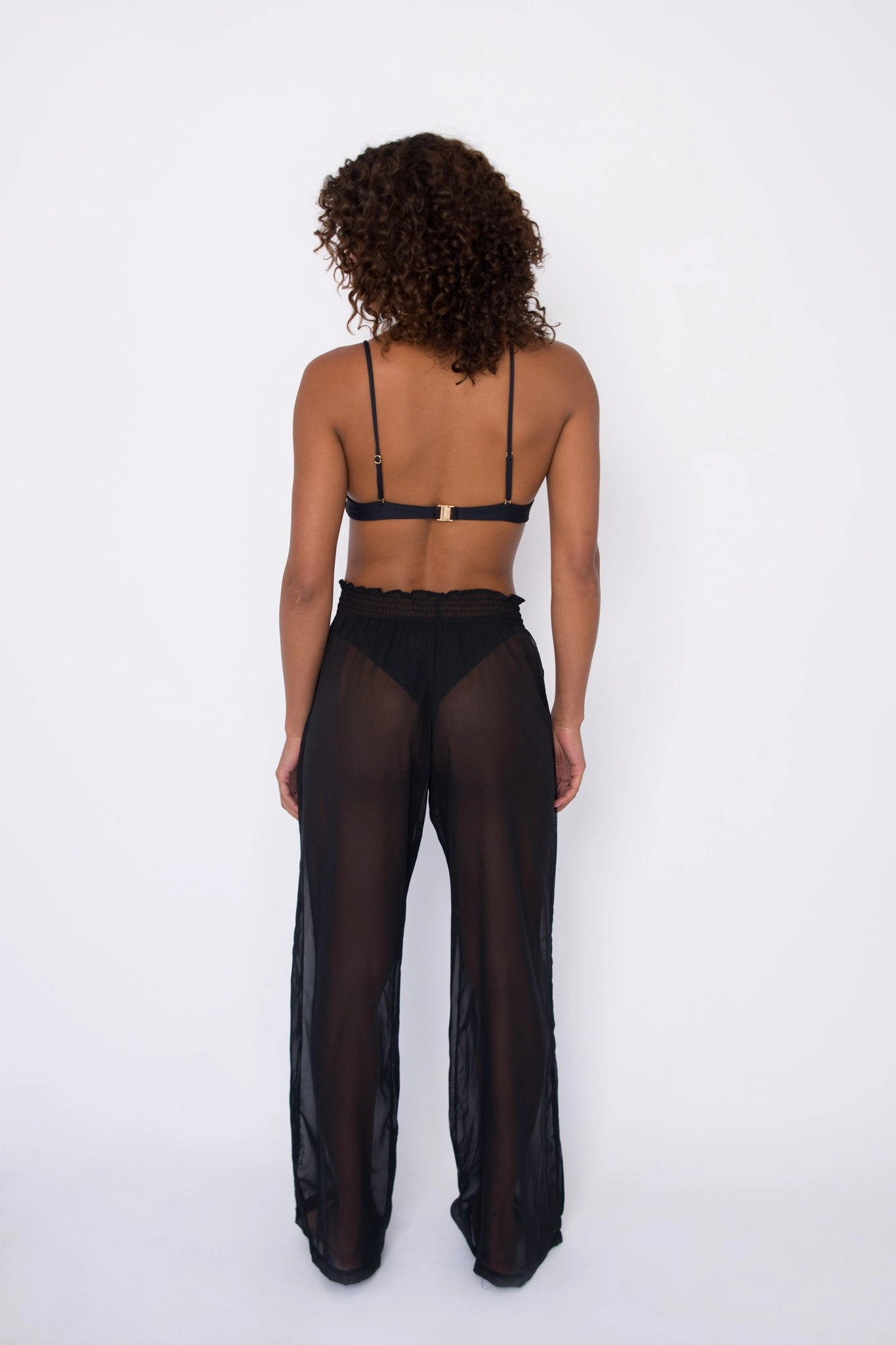 Jade Pants Chiffon - Black LightweightWeave