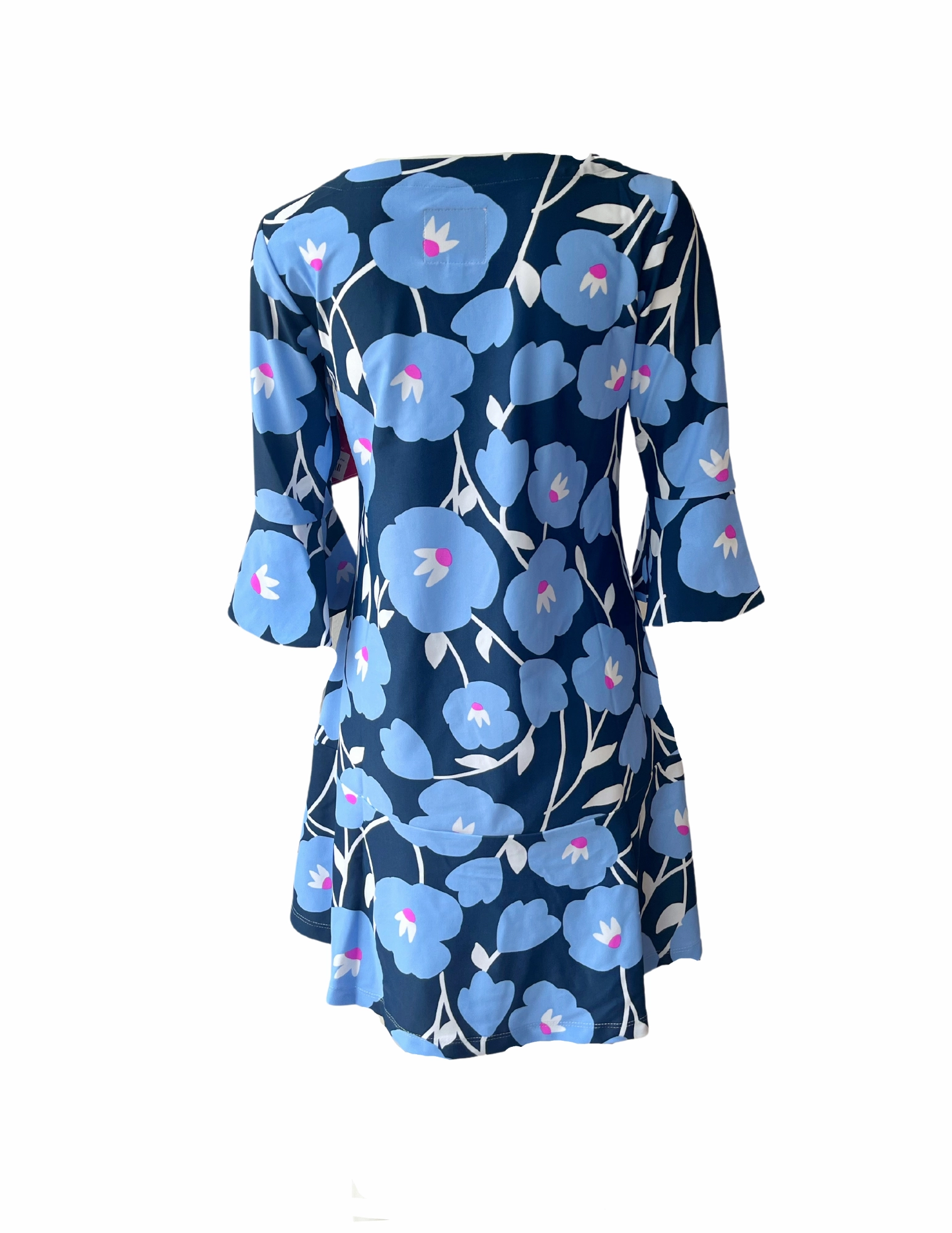 Relax Tones Relax Motion Flirty Dress Pop Art Flower Navy