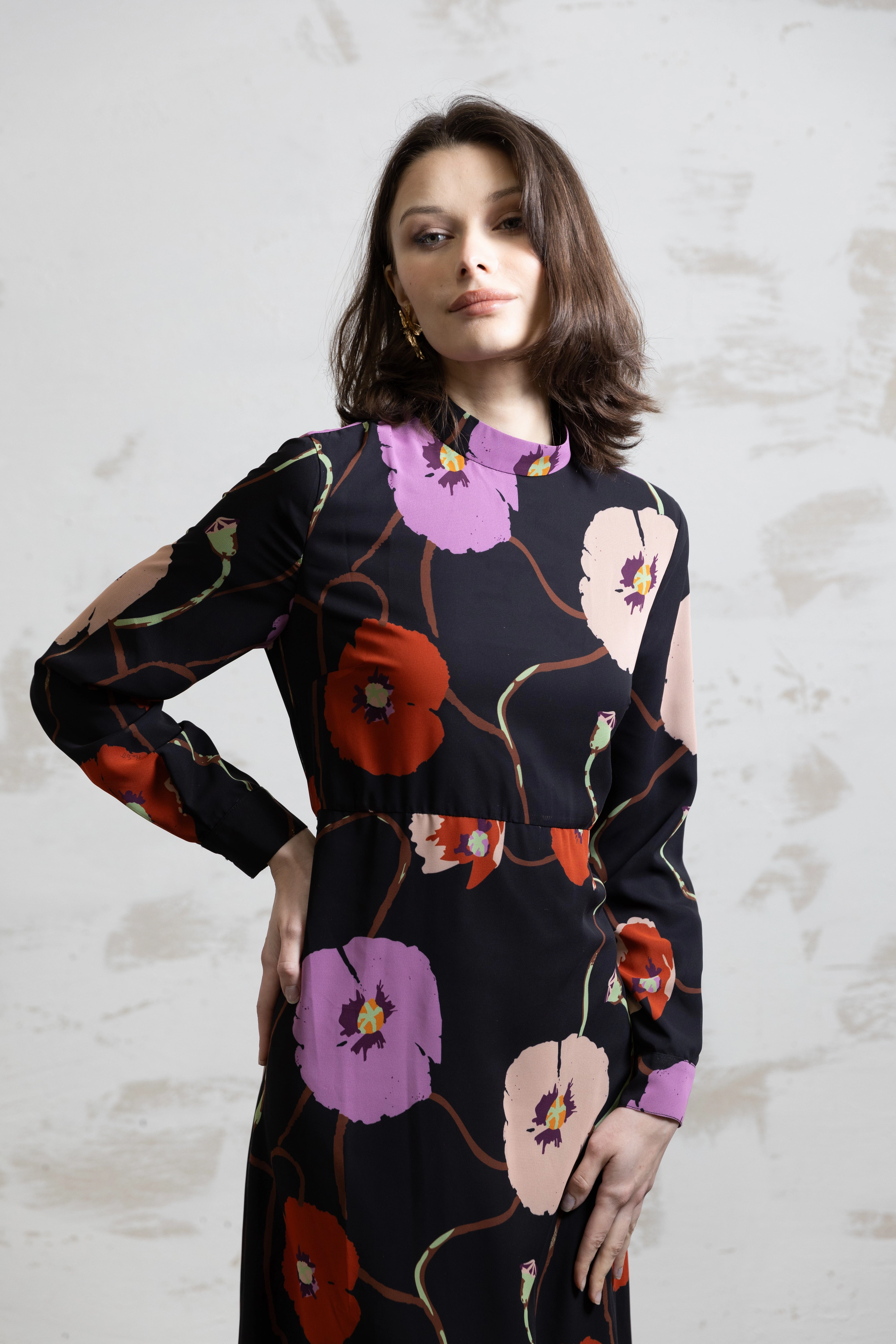 Olive Fresh Flora Maxi Dress