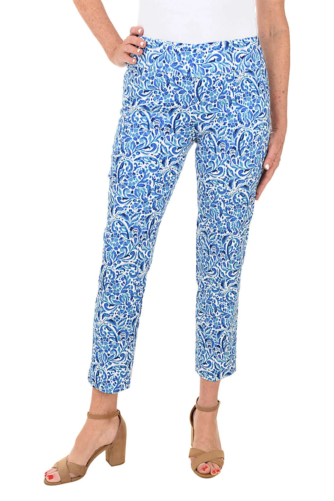 Floral Nebulas Pull-On Ankle Pant Active Appeal