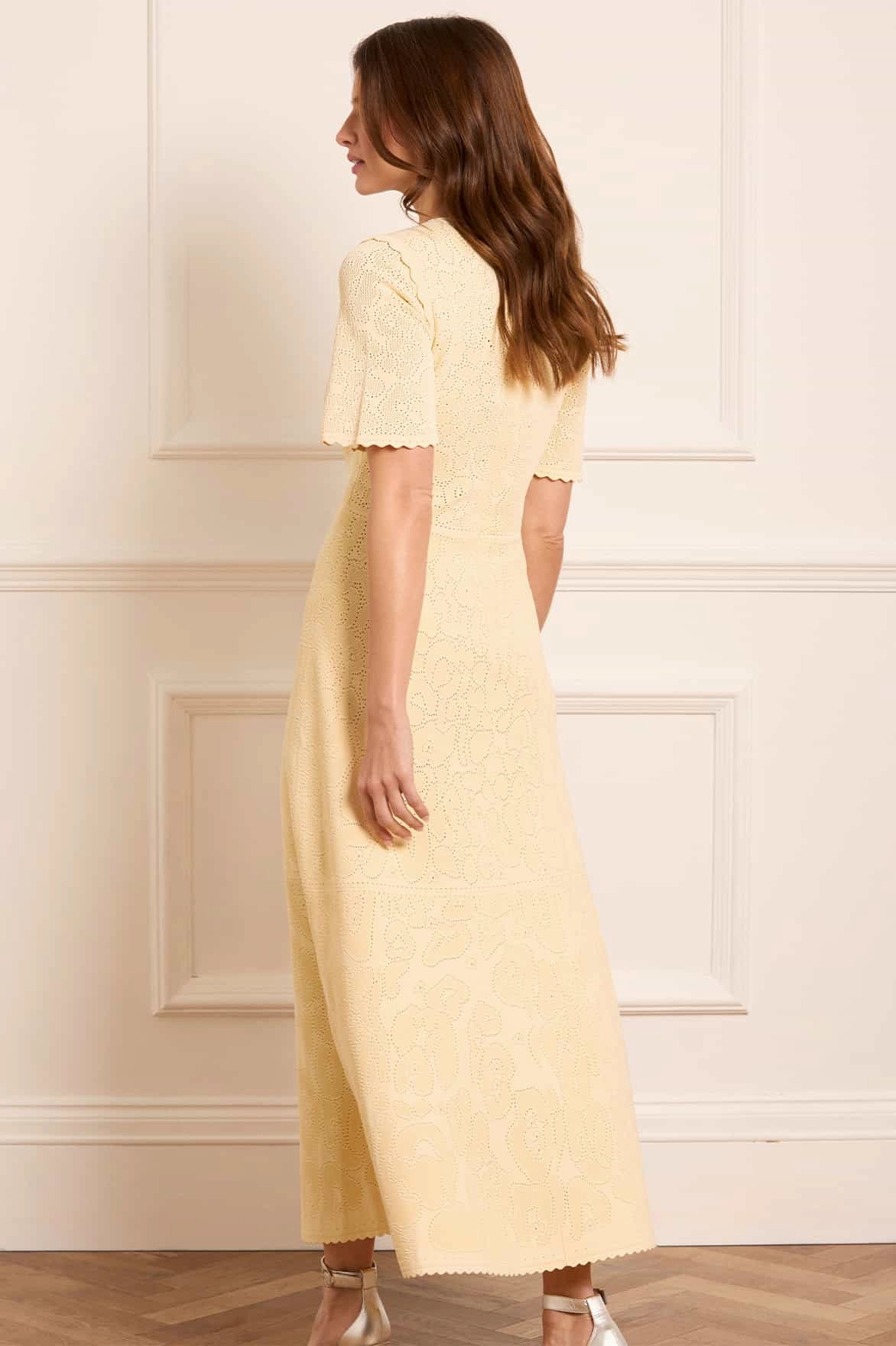 Floral Pointelle Knit Gown Luxe Appeal