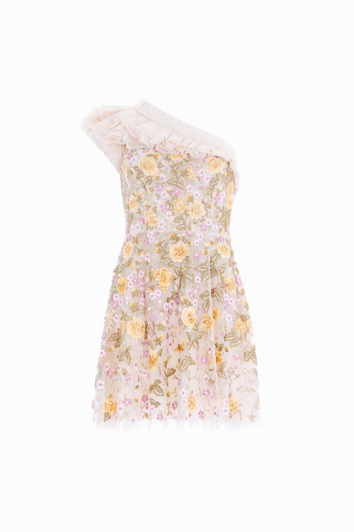 Florine One-Shoulder Mini Dress Dreamy Touch Casual Tones