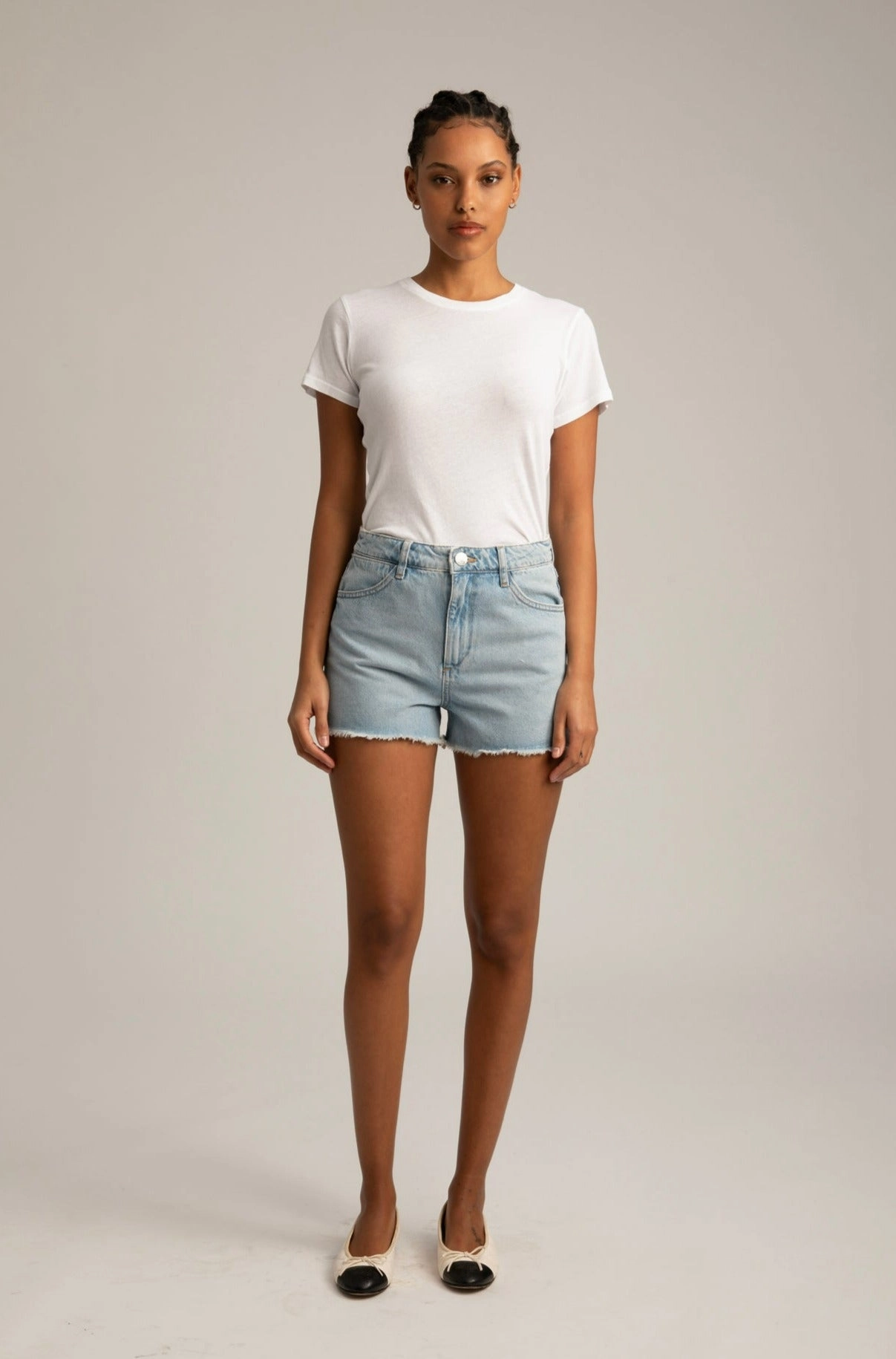 Buttery Soft Feel UPFProtection Bianca Denim Cut Off Short