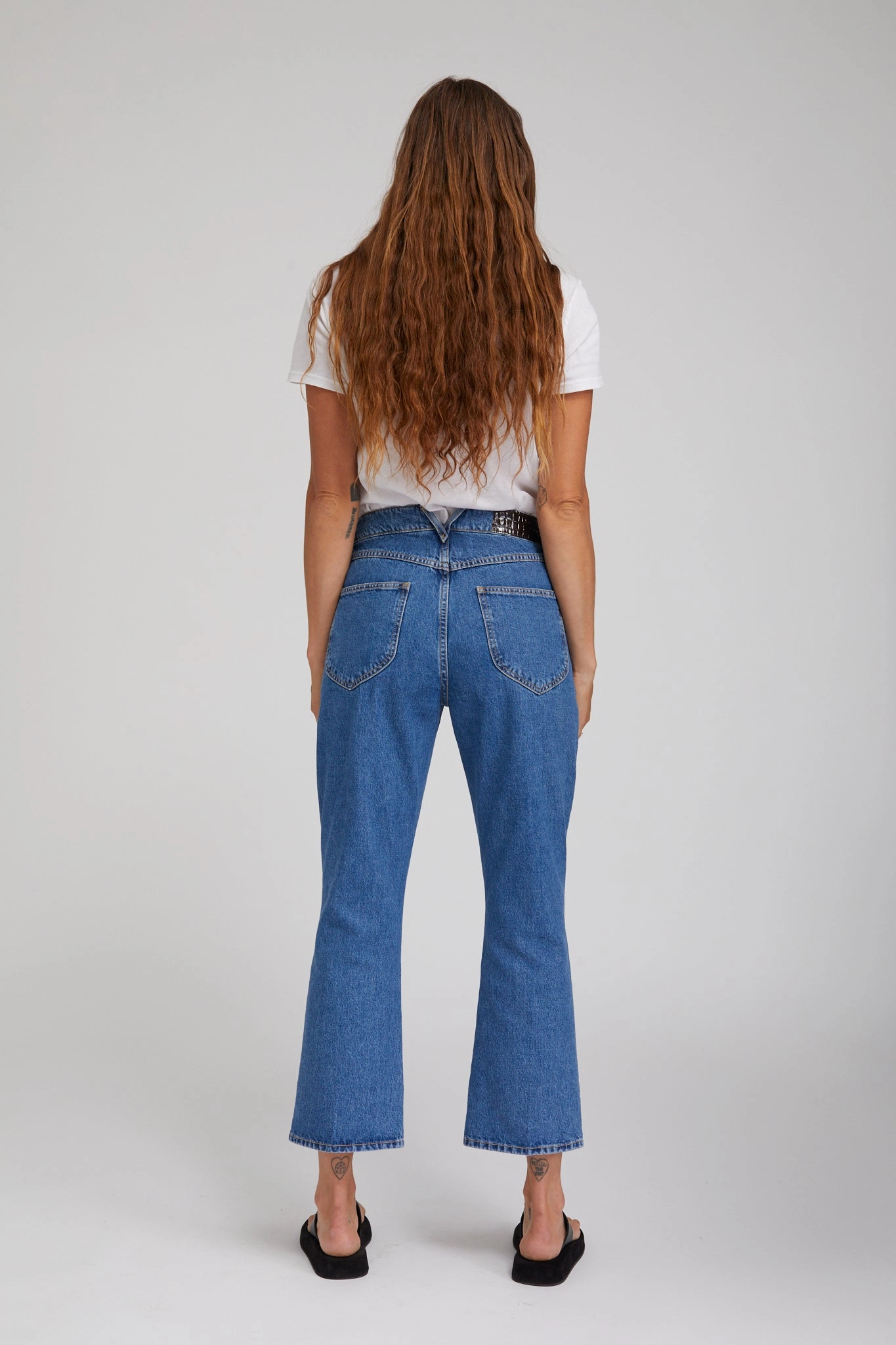 Goodall Crop Flare Denim Pants HeavyweightThermal FadeResistant Finish