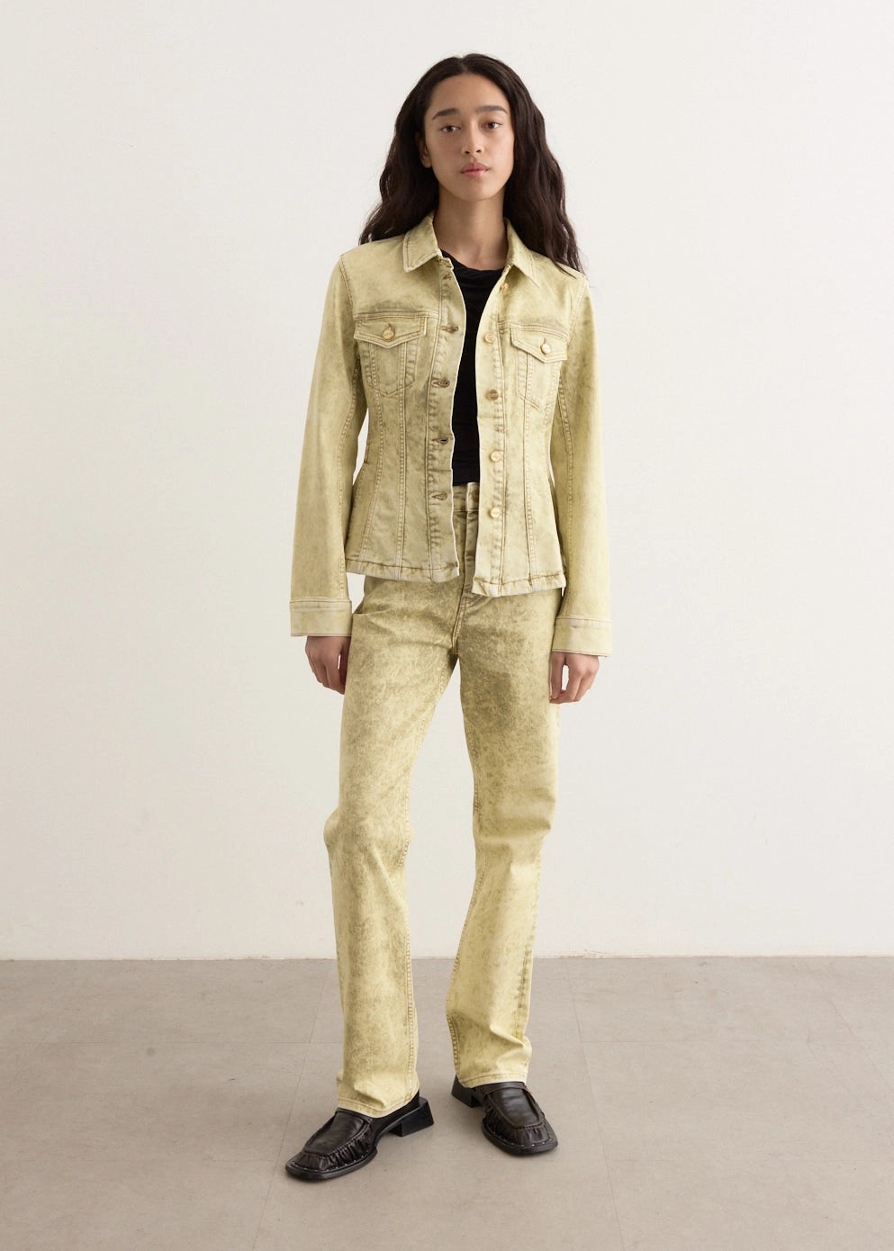 Foil Overdyed Denim Jeans