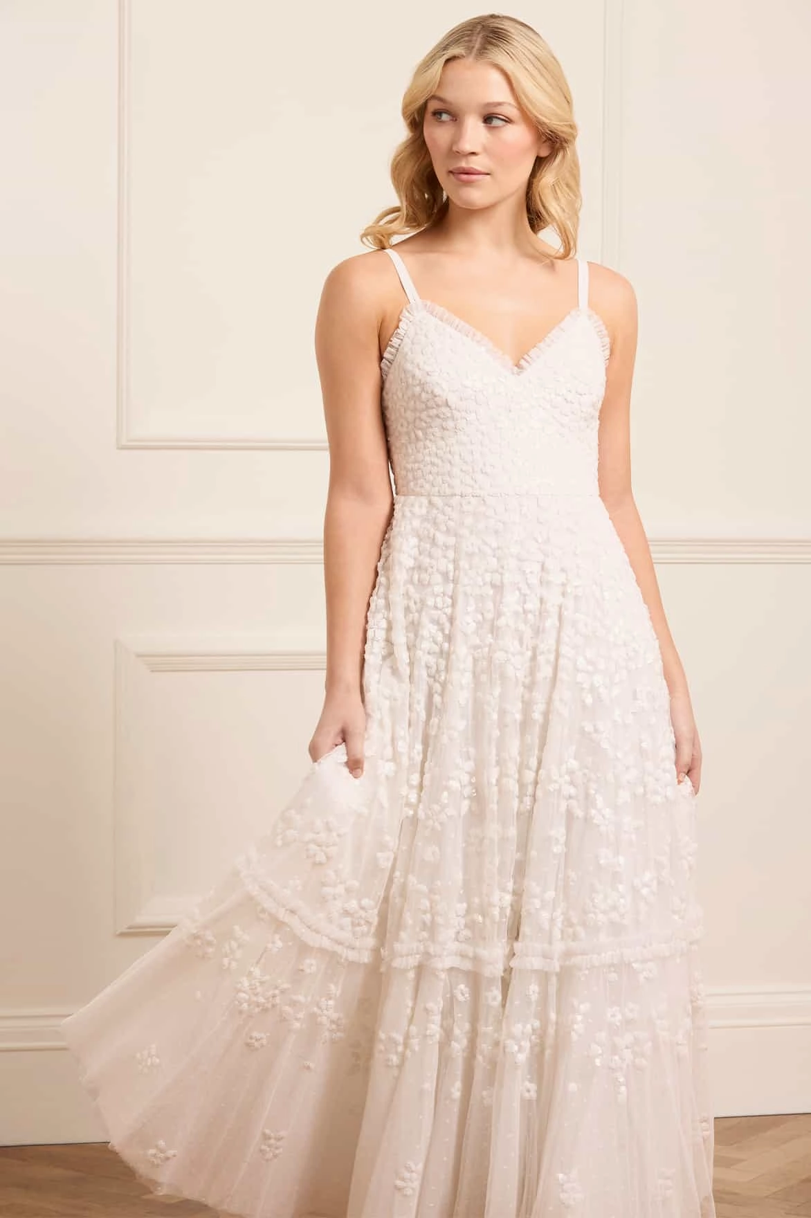 Sleek Flow Breathable fabric Maeva Cami Ankle Gown