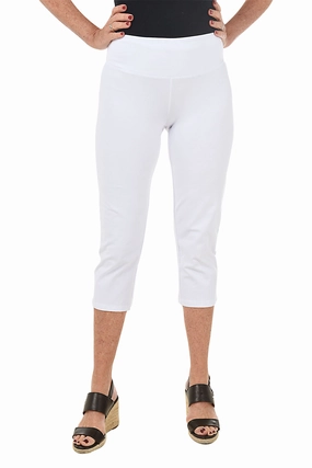 Pull-On Slimming Capri Pant Comfy Waist Yoga Ready