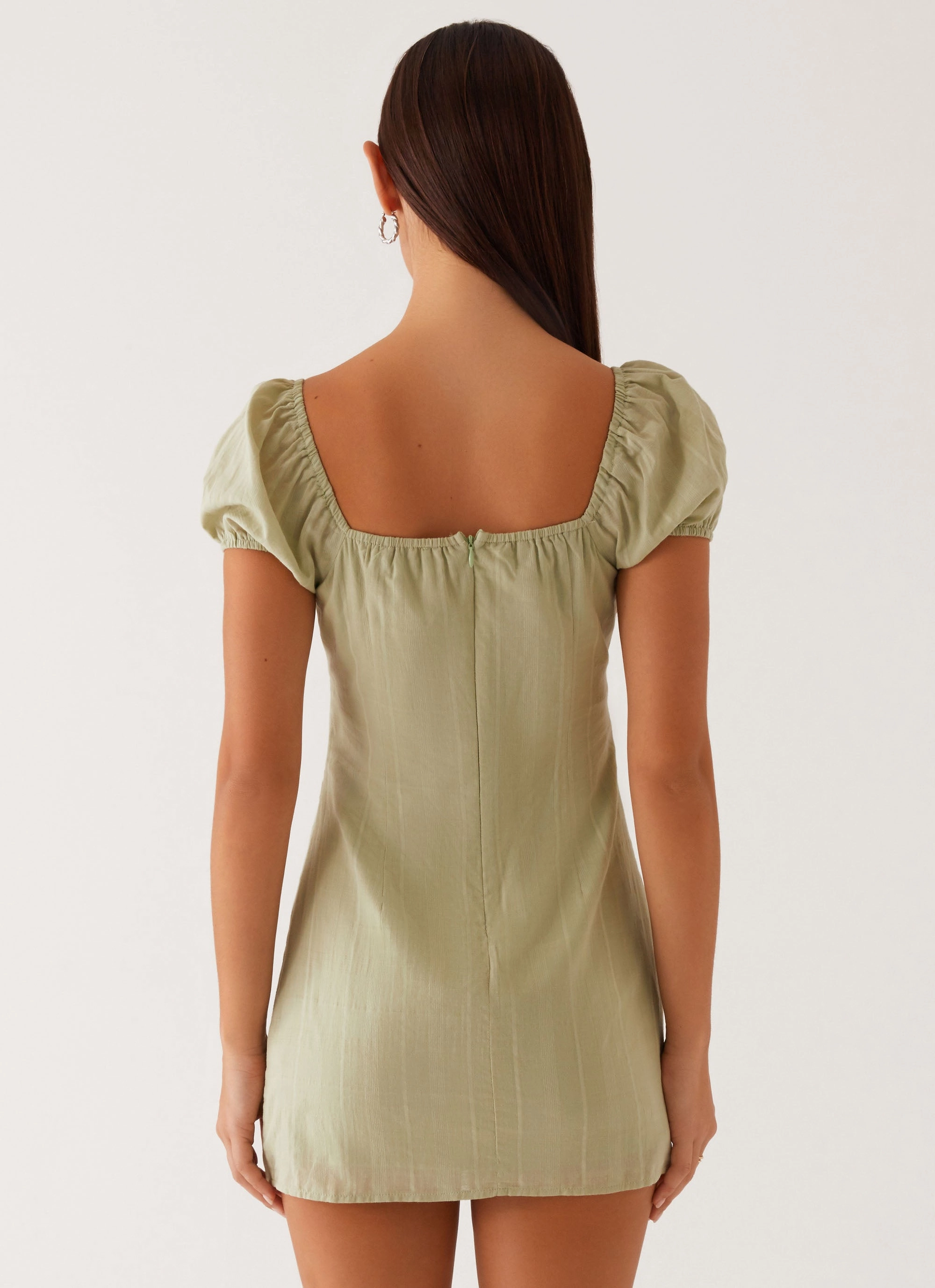 Fran Mini Dress - Pastel Green