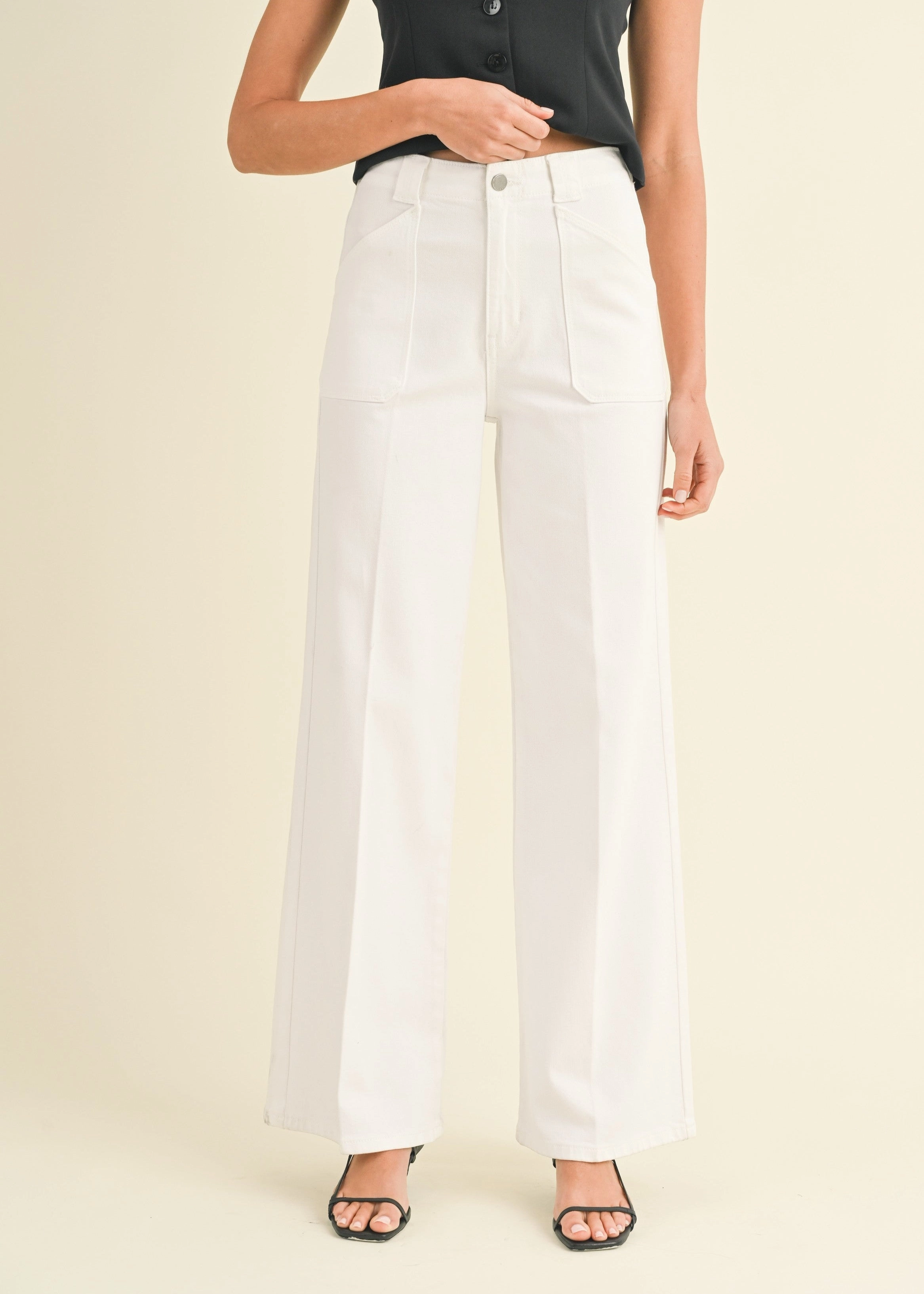 All Time Fit FRANCIA PATCH POCKET WIDE-LEG FLARE JEANS