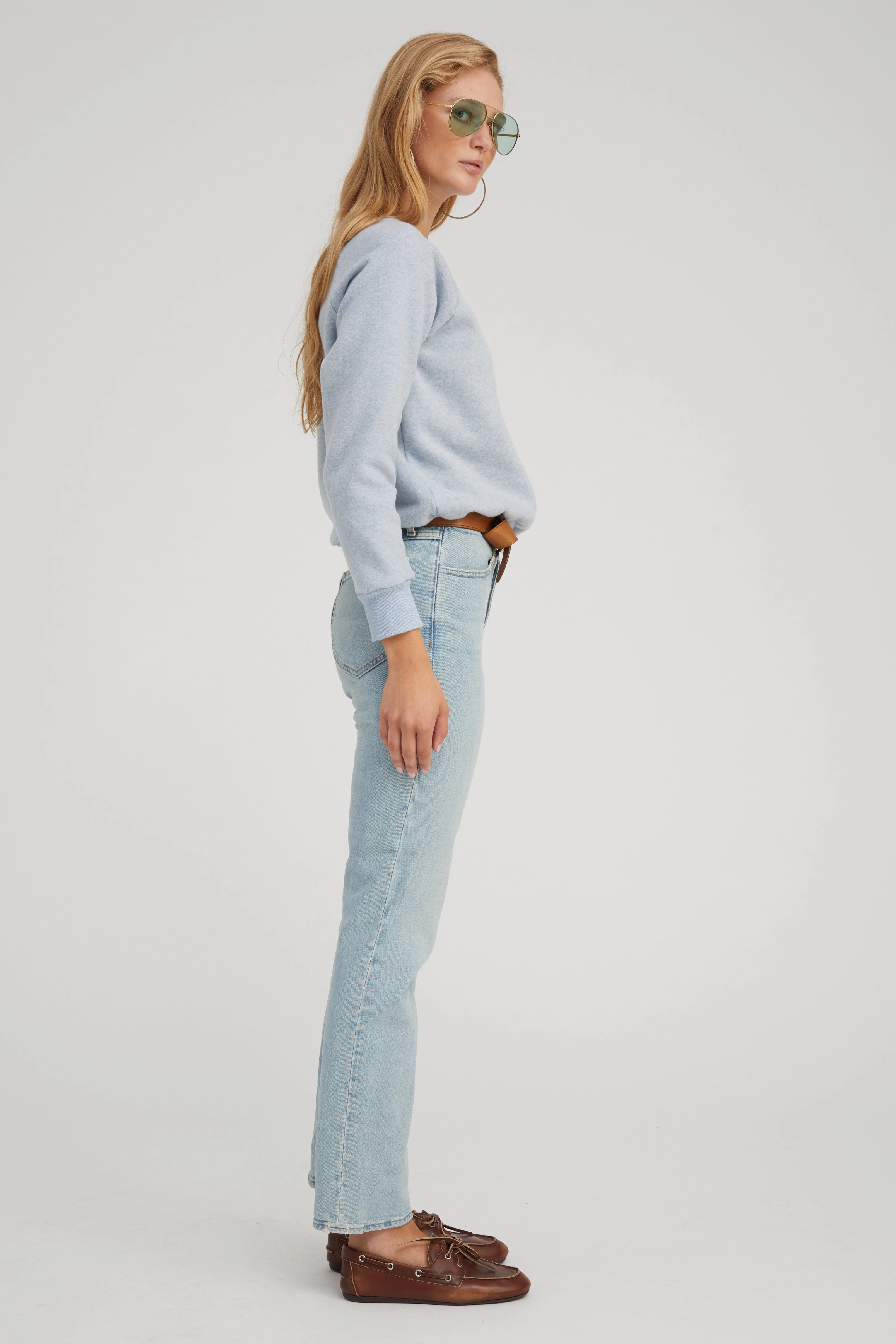 Francoise Slim Straight Denim No Ride-Up Lightweight Material