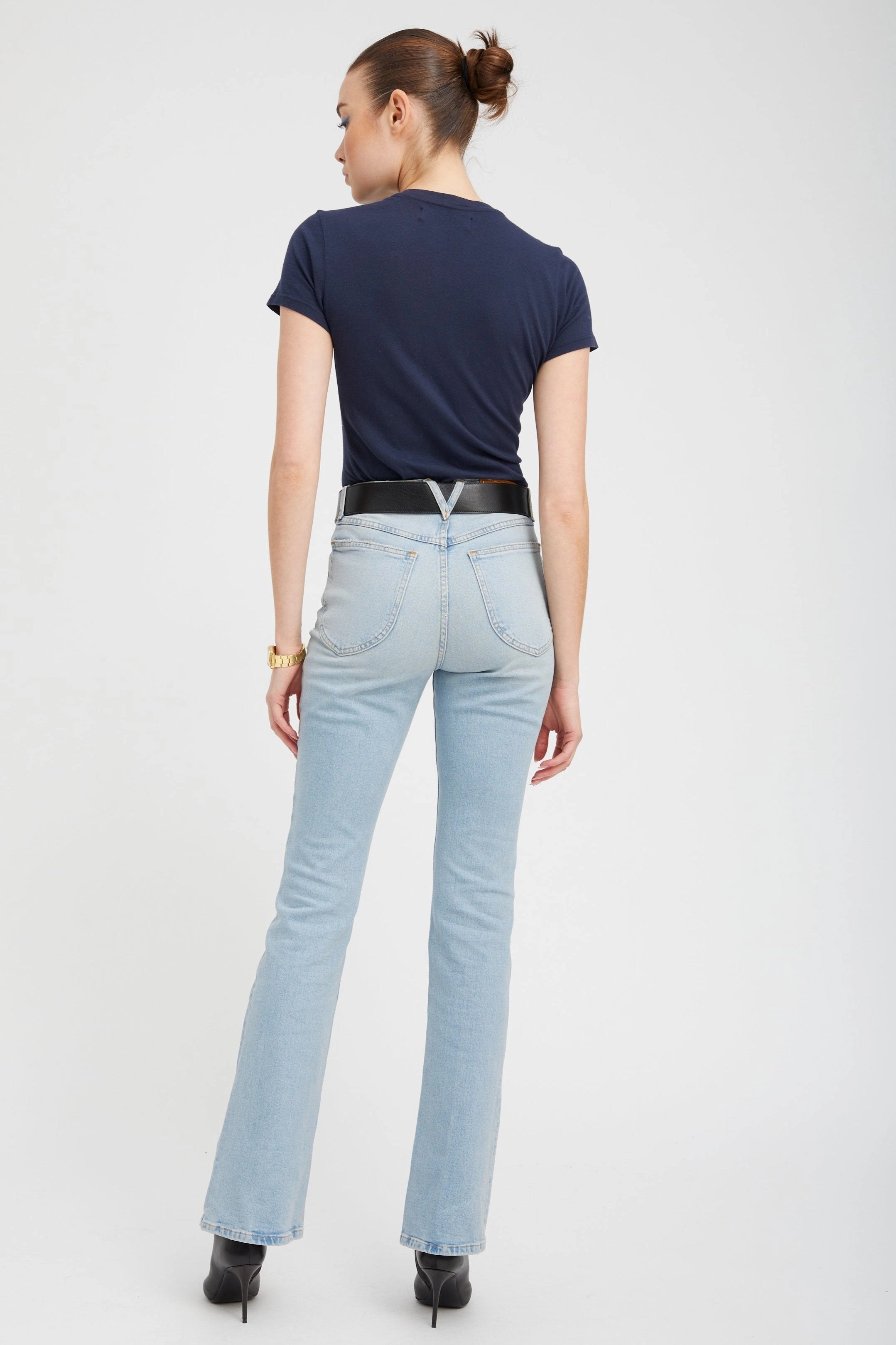 Franoise Micro Flare Denim Active Design Wear Reinforced Stitching