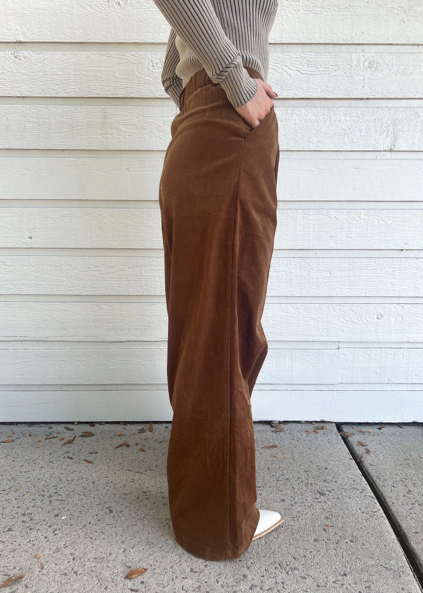 AMY CORDUROY PANTS Clean Finish Relaxed Wearable