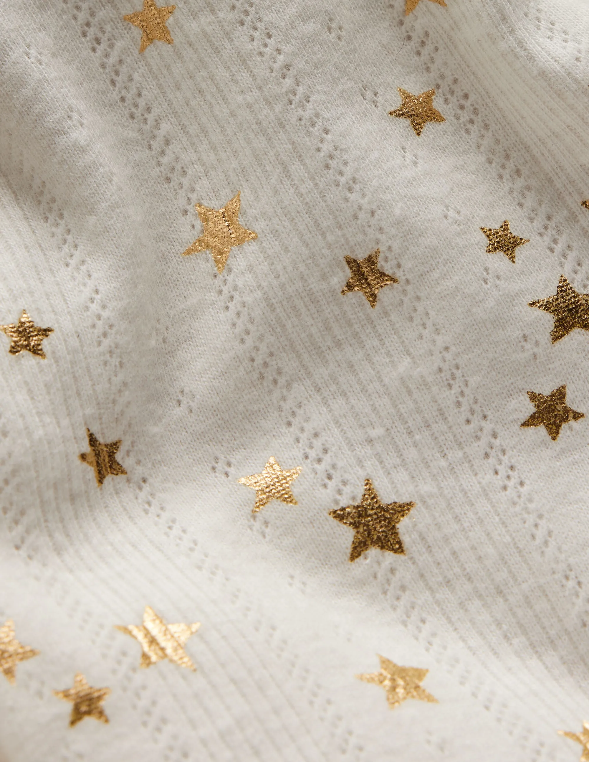 Frill Sleeve Pointelle Top-Soft Ivory soft fit