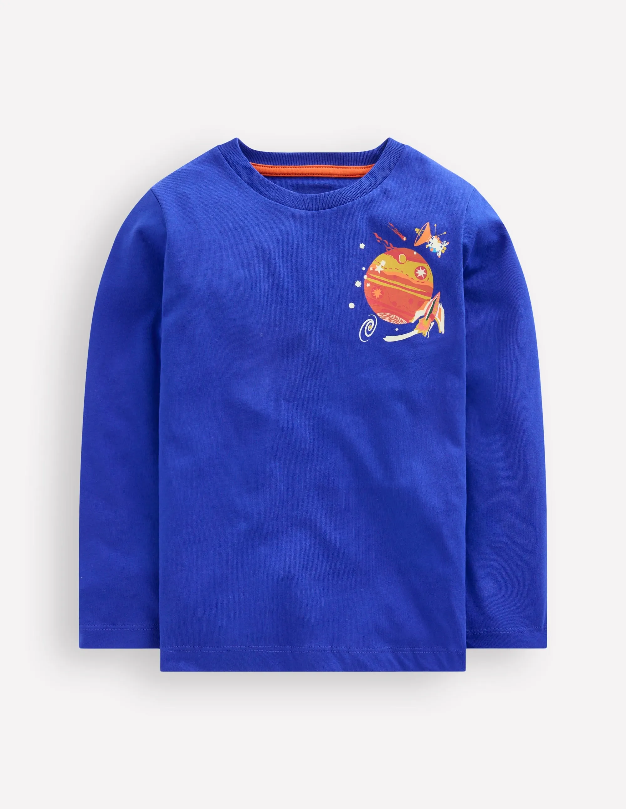 ResilientStretch Front & Back Printed T-shirt-Sapphire Blue Space