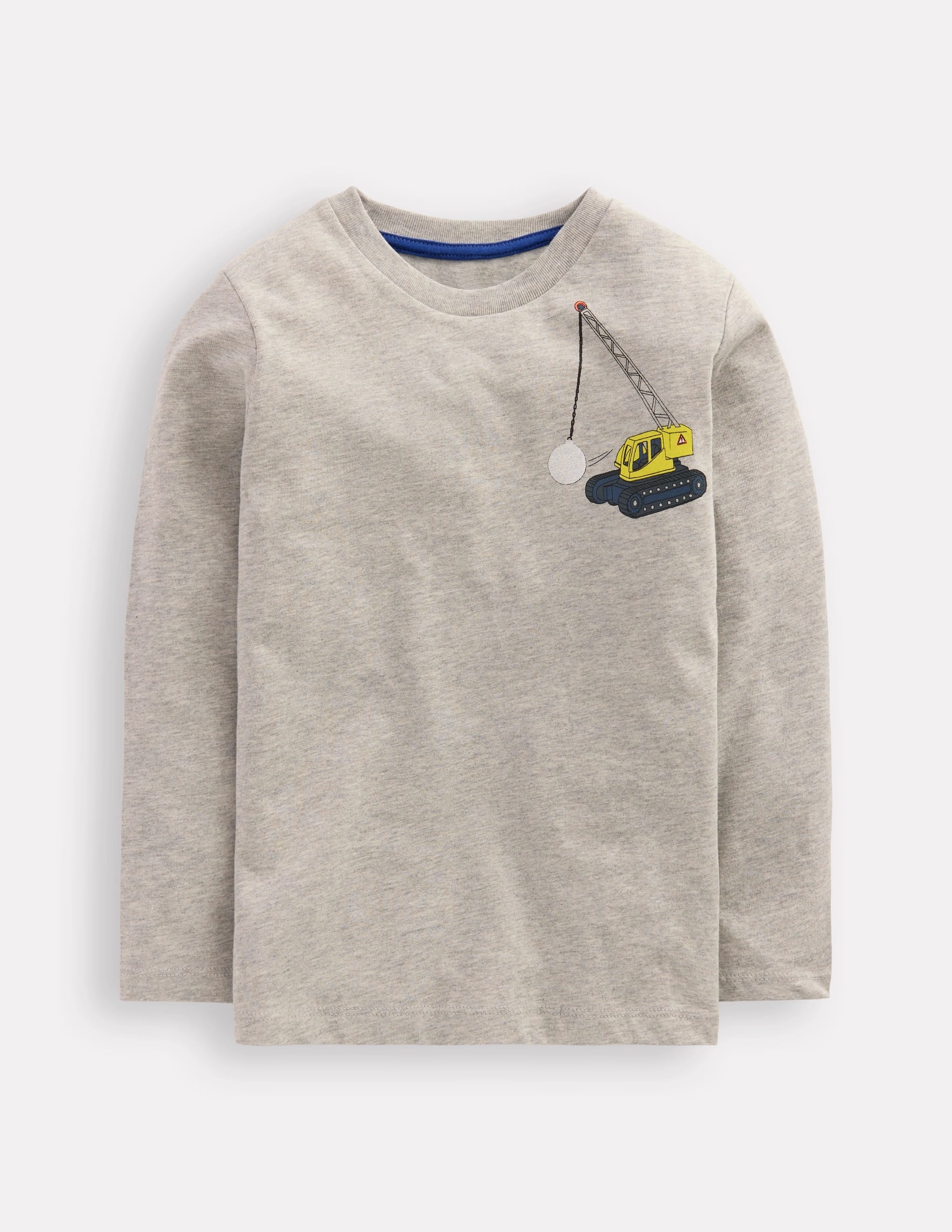 Front & Back Printed T-shirt-Grey Marl Vehicles Hybrid Fabric Blend DurableZipper