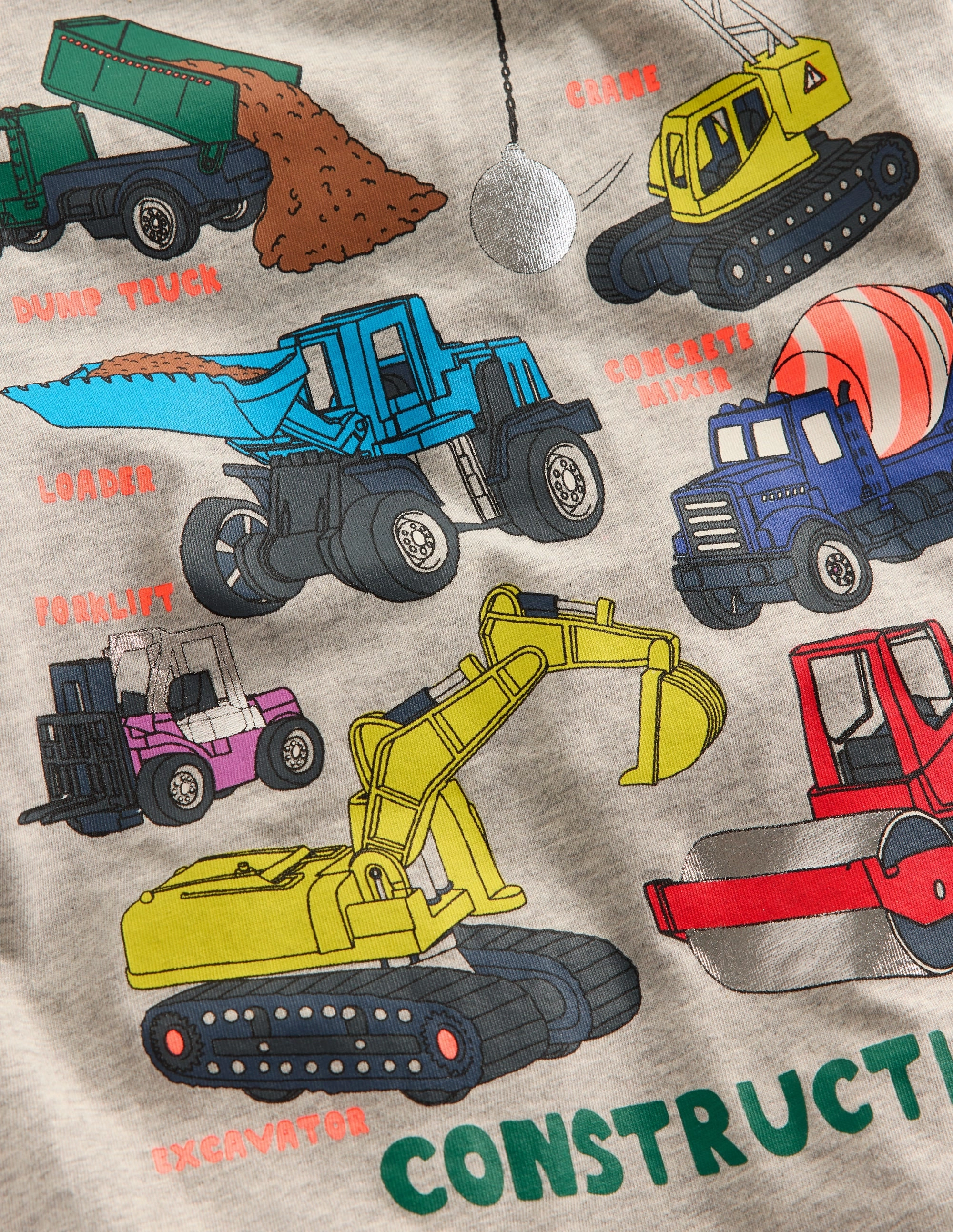 Front & Back Printed T-shirt-Grey Marl Vehicles CompressionFit Summer Dress