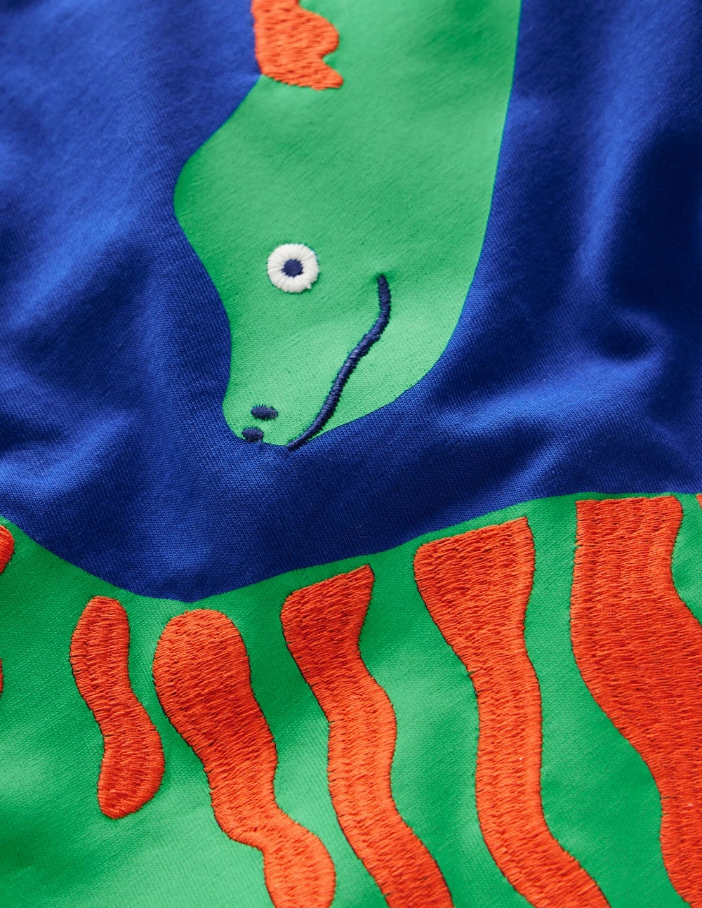 QuickDry Technology VNeckline Fun Graphic T-shirt-Bright Blue Dino