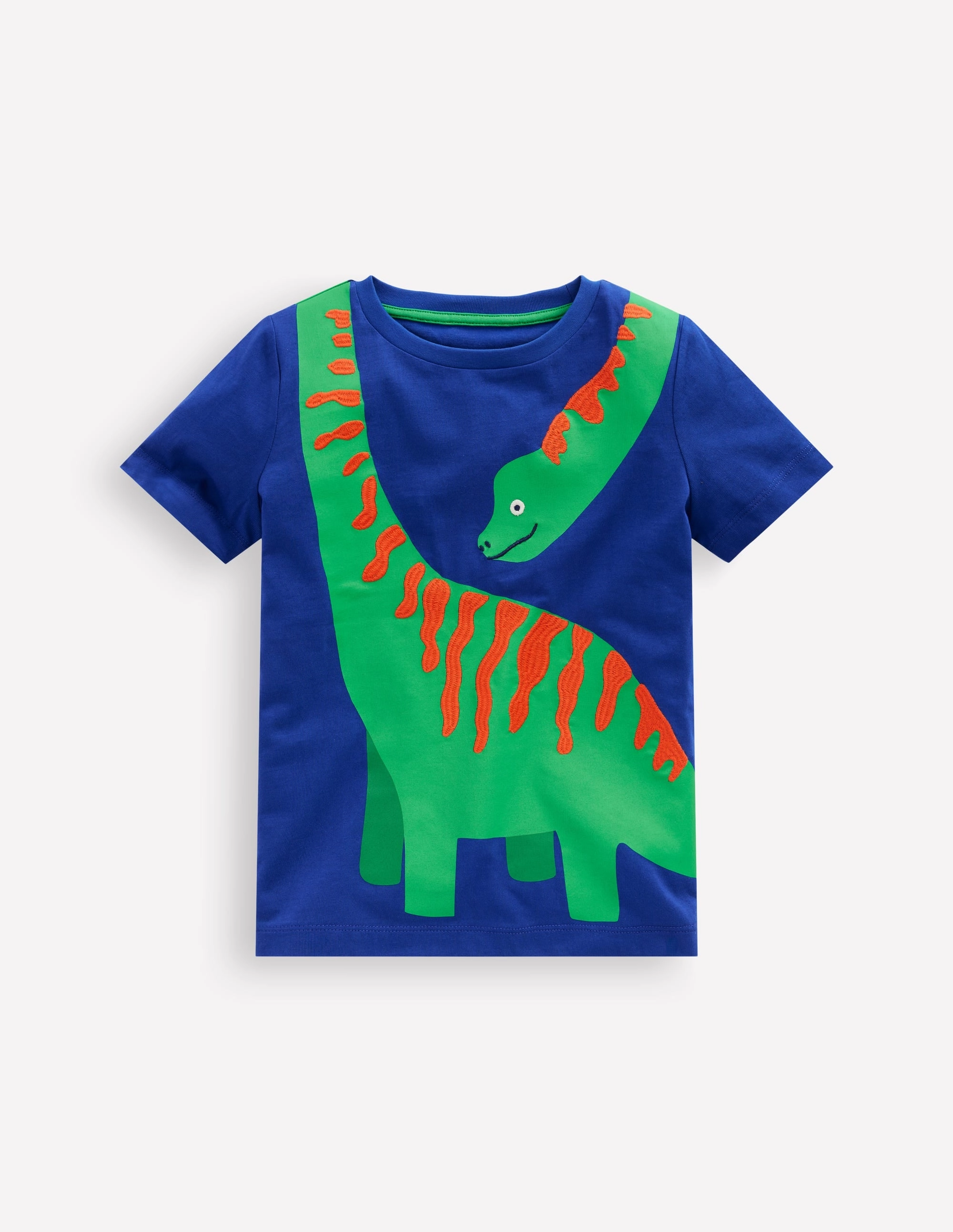 ReinforcedShoulders PuckerFree Surface Fun Graphic T-shirt-Bright Blue Dino