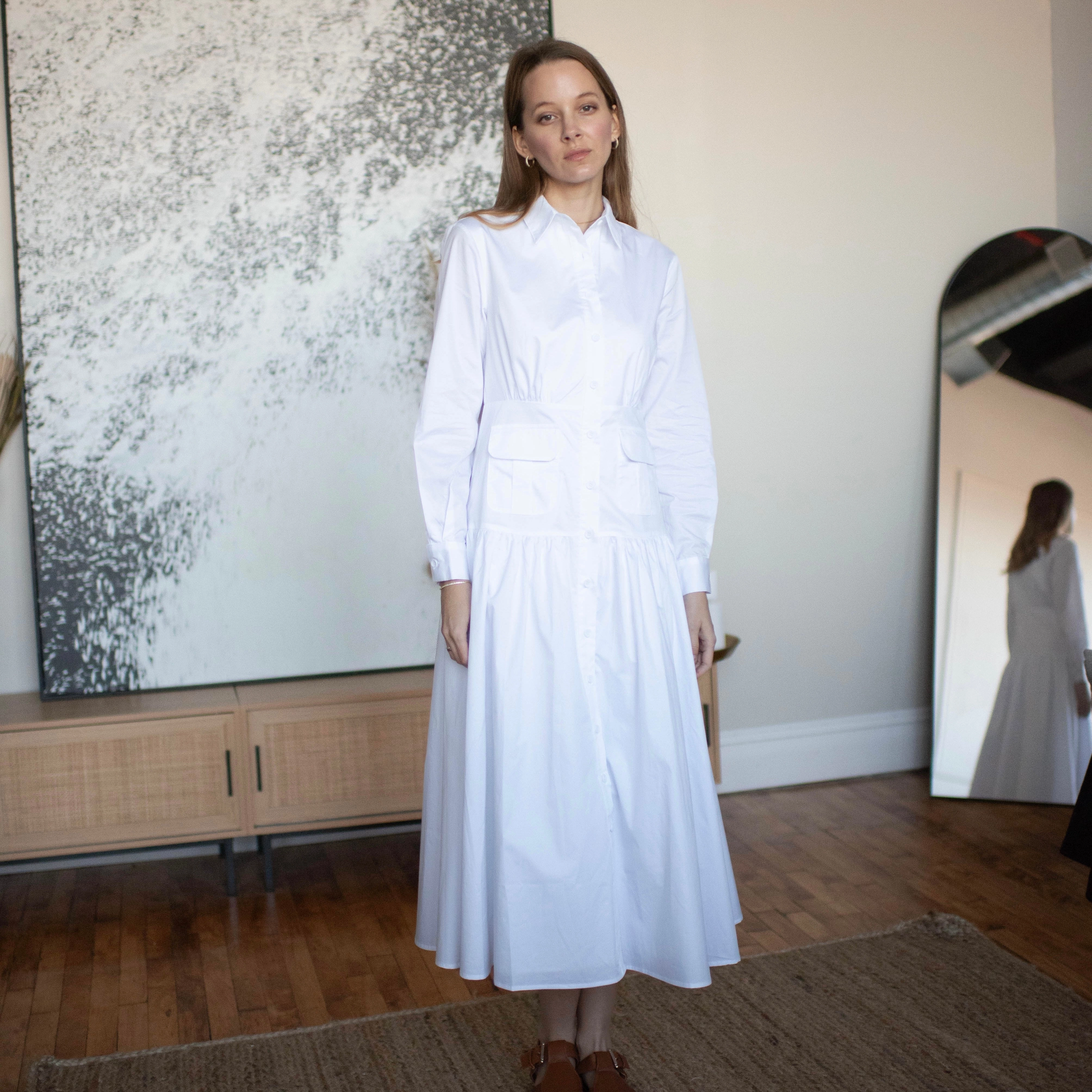 Mimi Dress | White [Final Sale] Airy Fit Wrap style