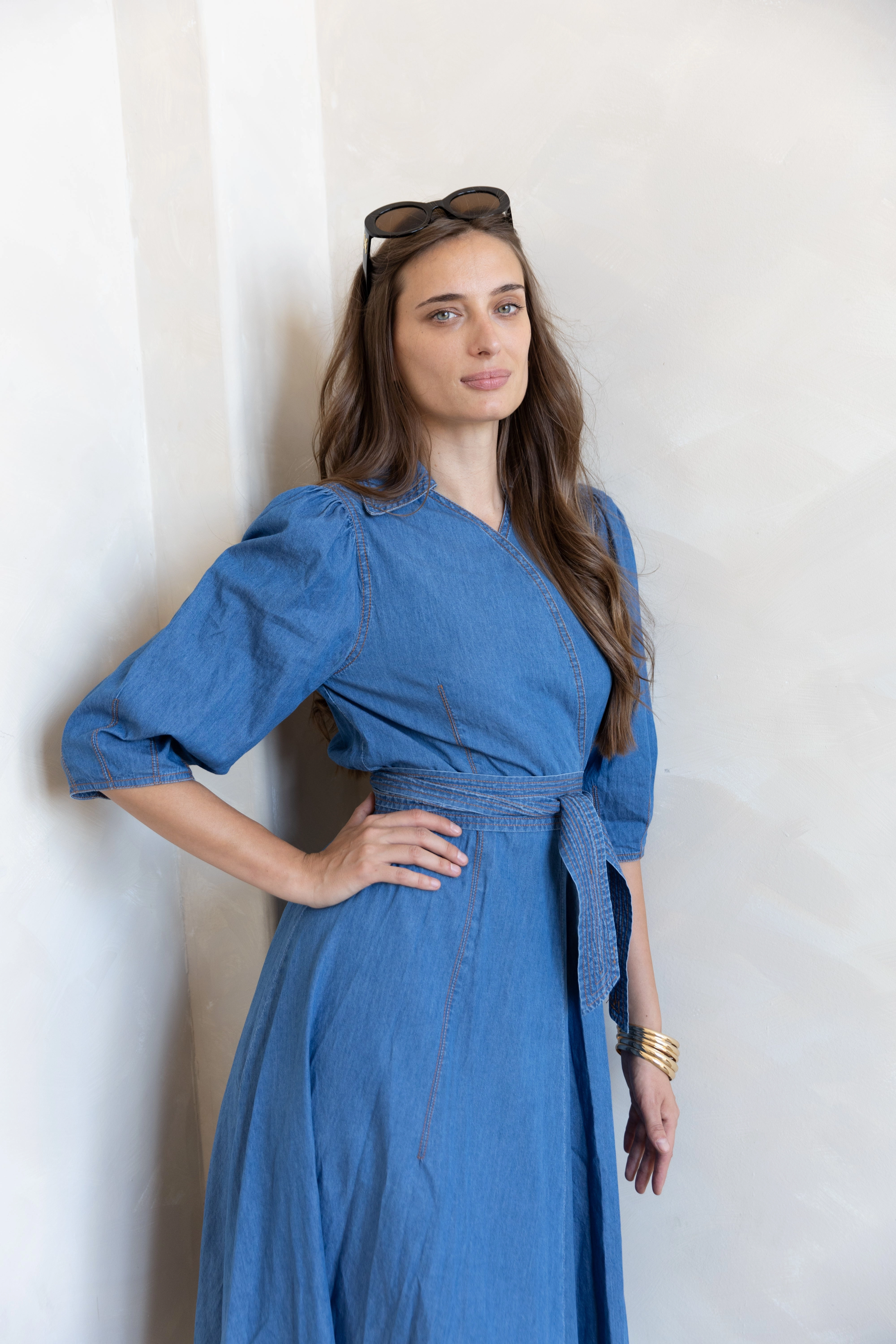 Modern Form Wrap Denim Dress