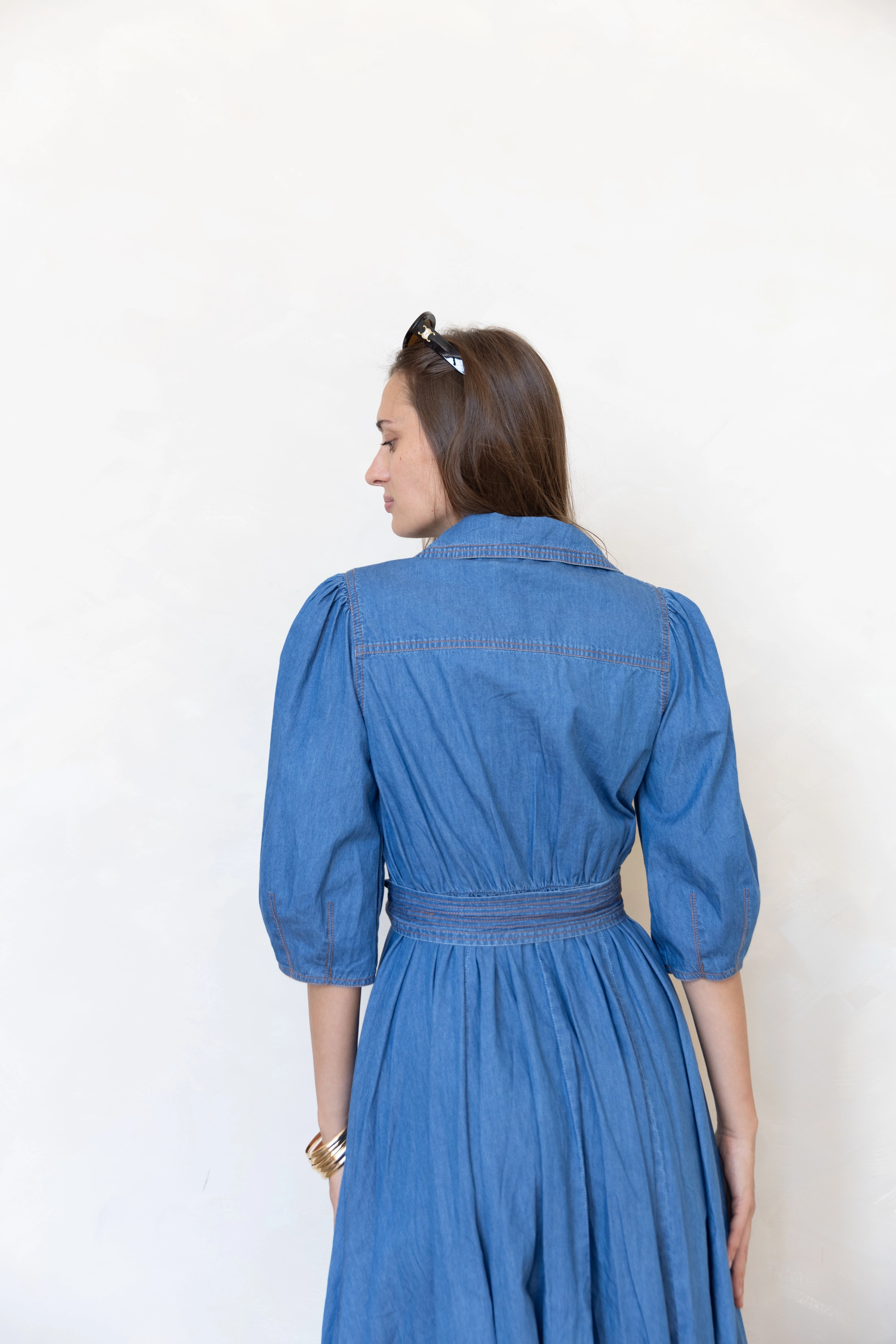 Wrap Denim Dress Dream Look Linen Chic