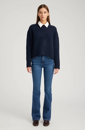 Soft Cotton Blend Gabrielle Micro Flare Denim