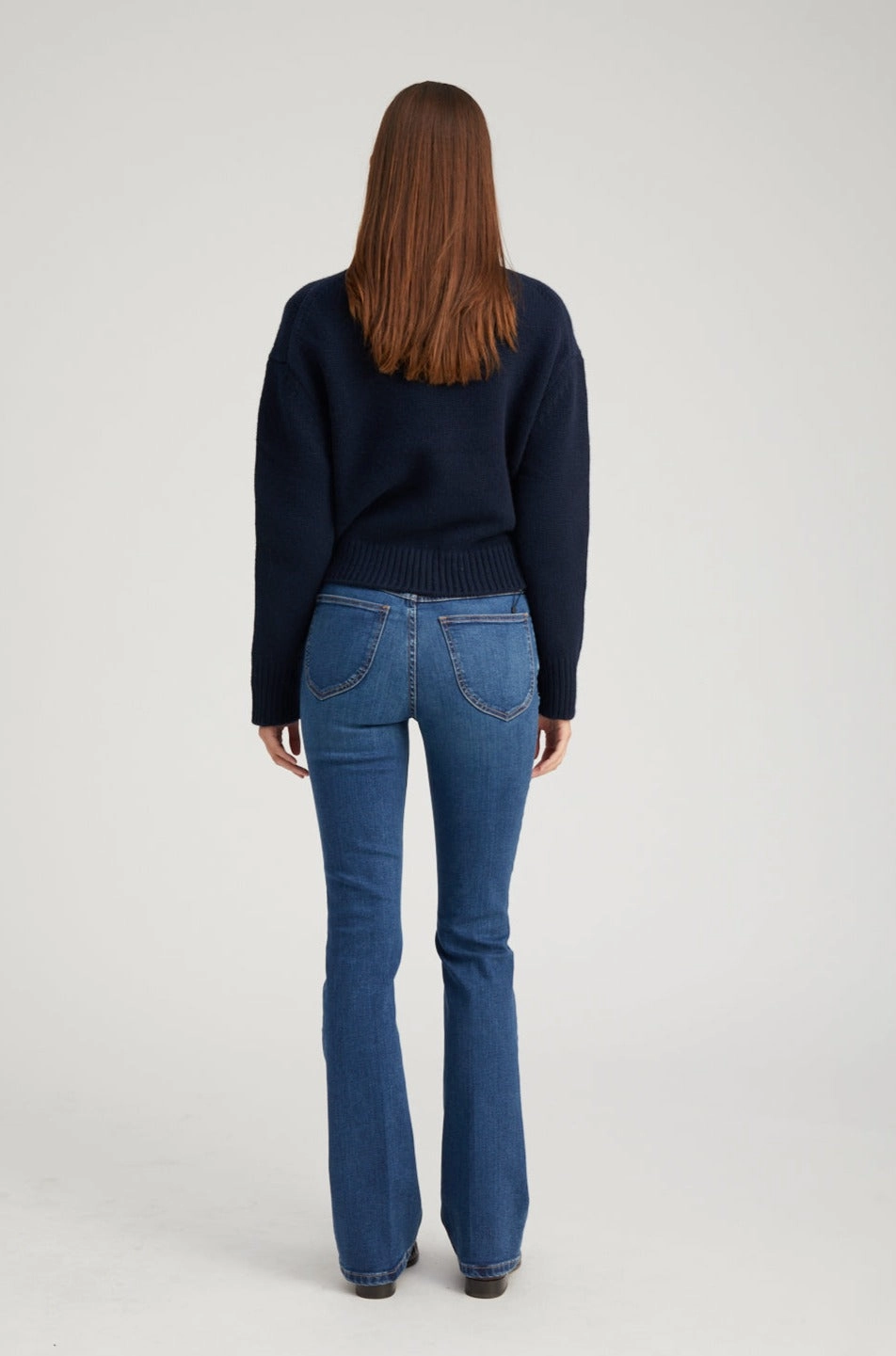 Elasticated Hem SoftBrushed Gabrielle Micro Flare Denim