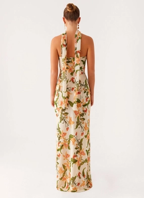 Gali Strapless Maxi Dress - Floral Print