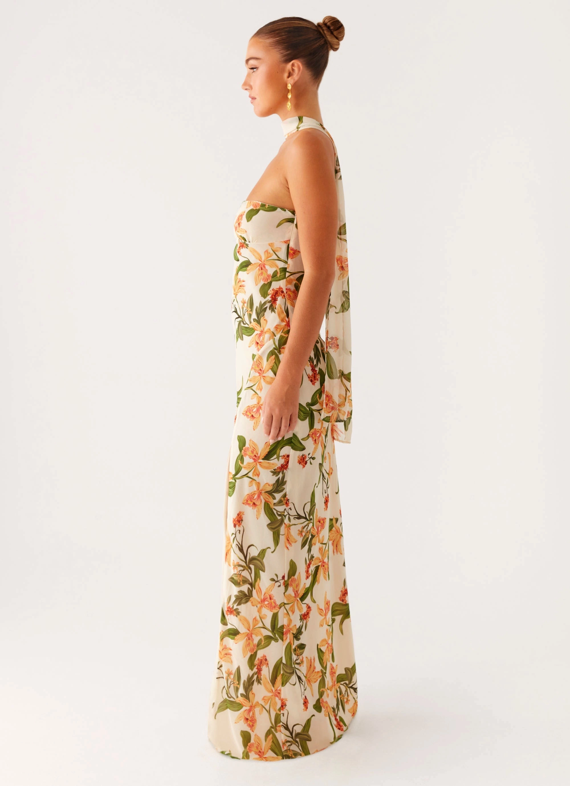 Gali Strapless Maxi Dress - Floral Print